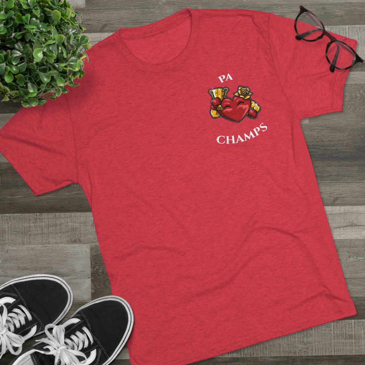 PA CHAMPS (Alternate Small Logo) - PREMIUM SOFT - Unisex Tri-Blend Crew Tee (Next Level 6010)