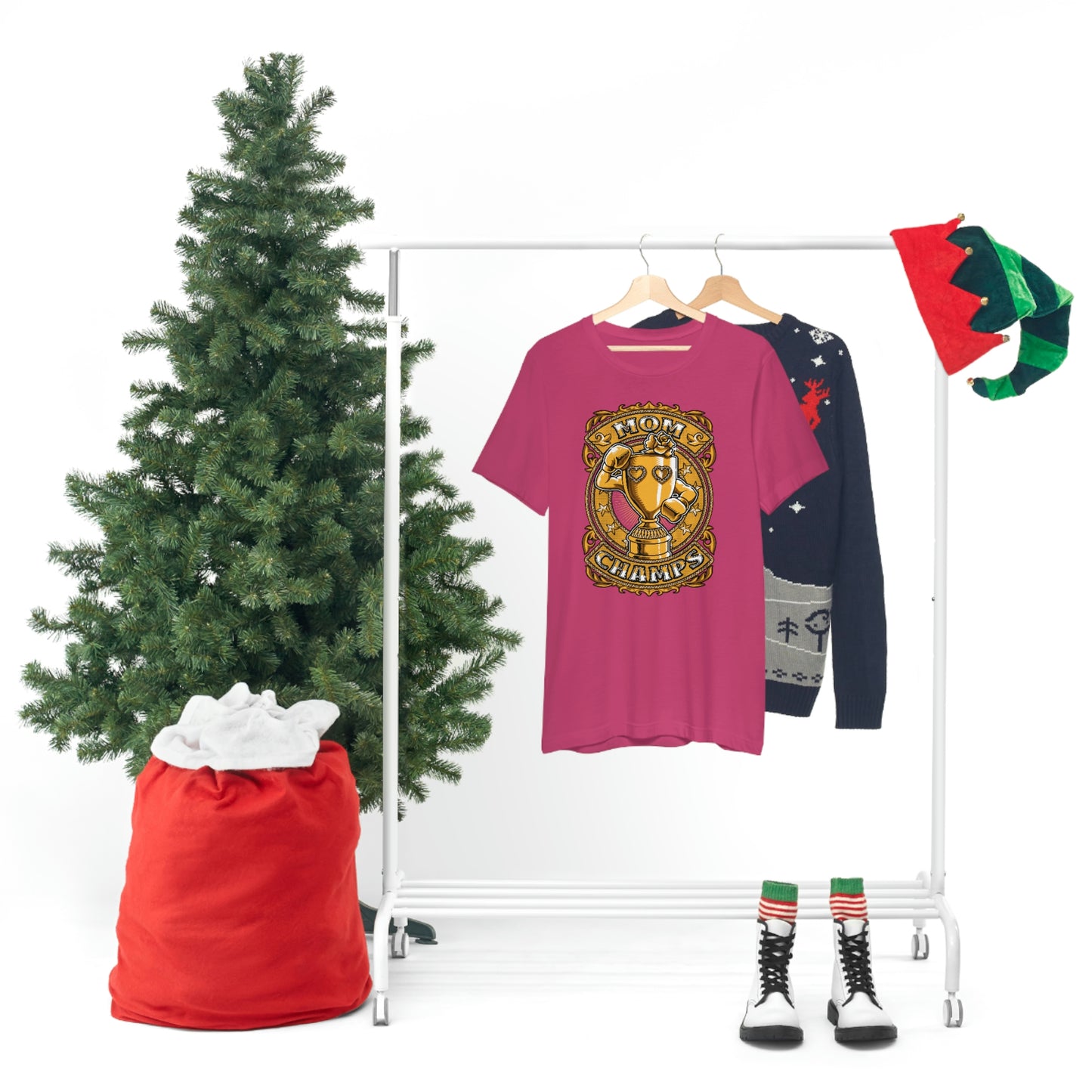 Mom Champs (Gold)! Unisex Jersey Short Sleeve Tee (Bella+Canvas)