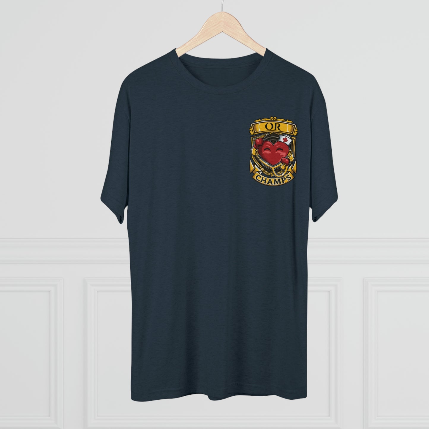 OR CHAMPS (Small Logo) - PREMIUM SOFT - Unisex Tri-Blend Crew Tee (Next Level 6010)