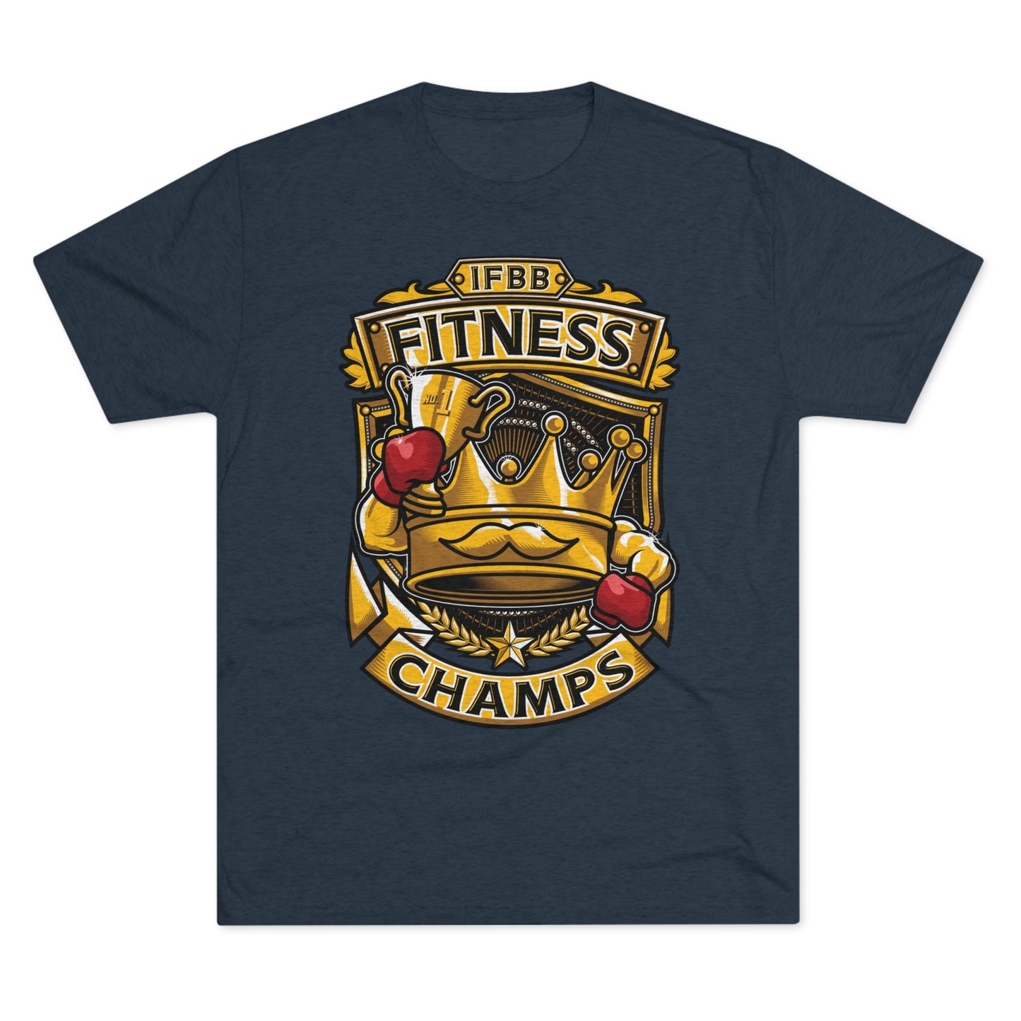 IFBB FITNESS CHAMPS - PREMIUM SOFT - Unisex Tri-Blend Crew Tee (Next Level 6010)
