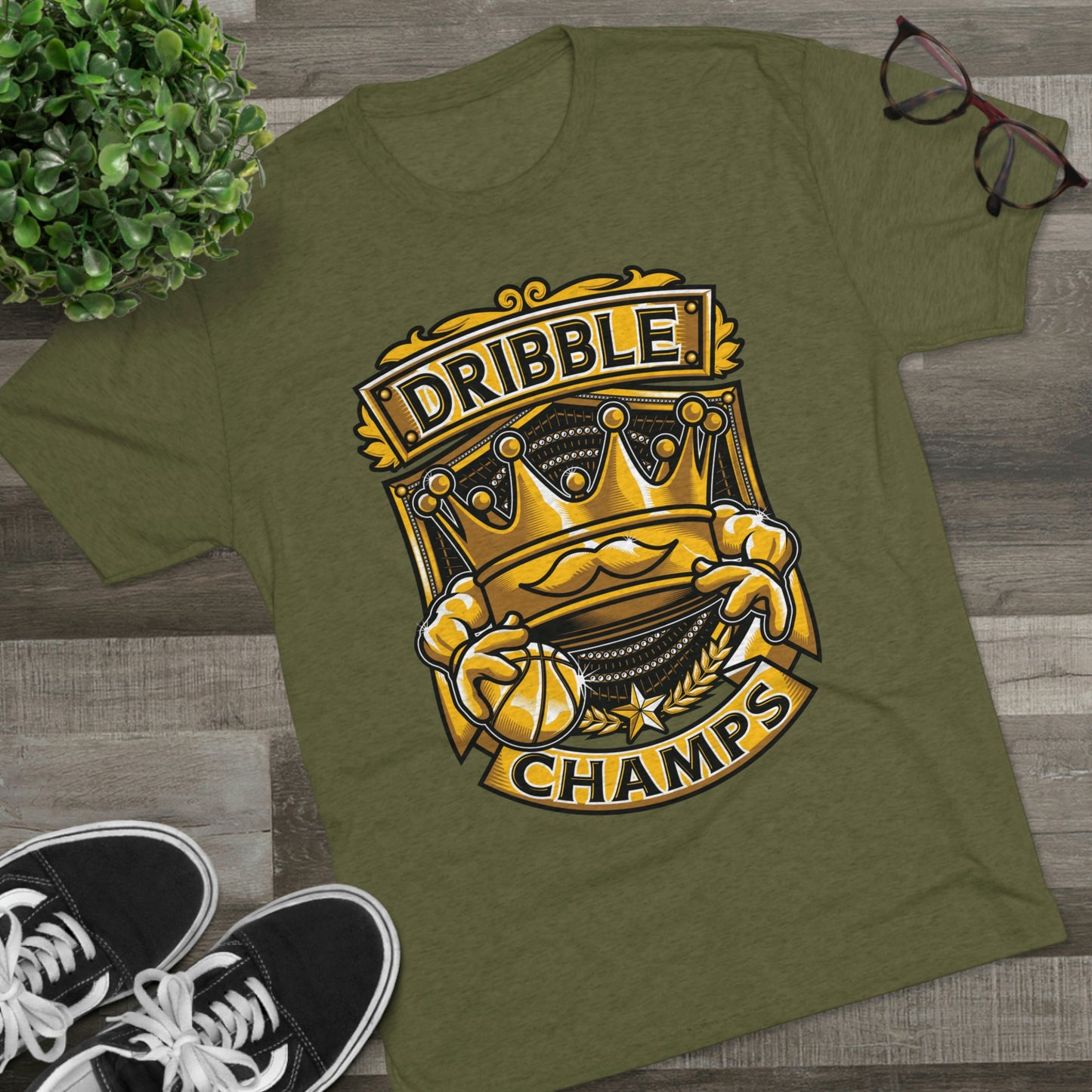 DRIBBLE CHAMPS - PREMIUM SOFT - Unisex Tri-Blend Crew Tee (Next Level 6010)