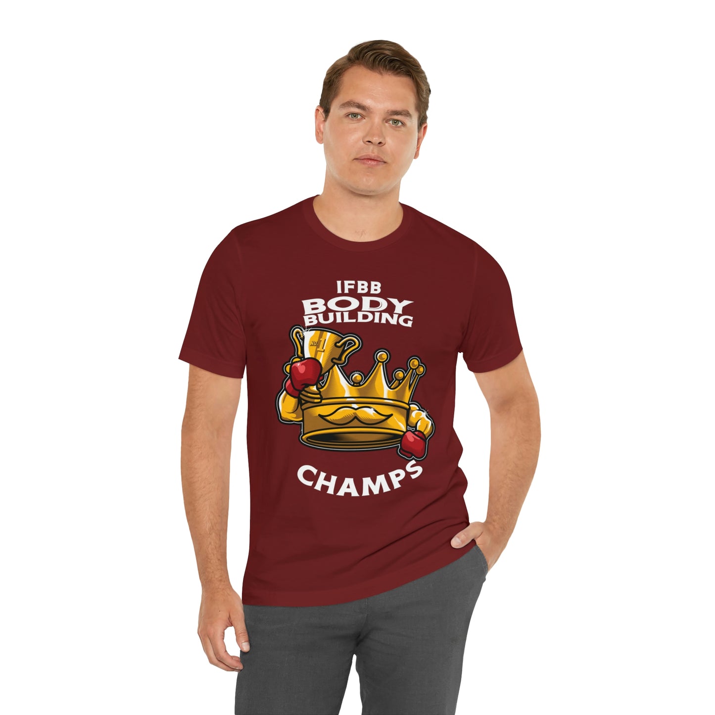 IFBB BODY BUILDING CHAMPS (v2) - Unisex Jersey Short Sleeve Tee (Bella+Canvas)