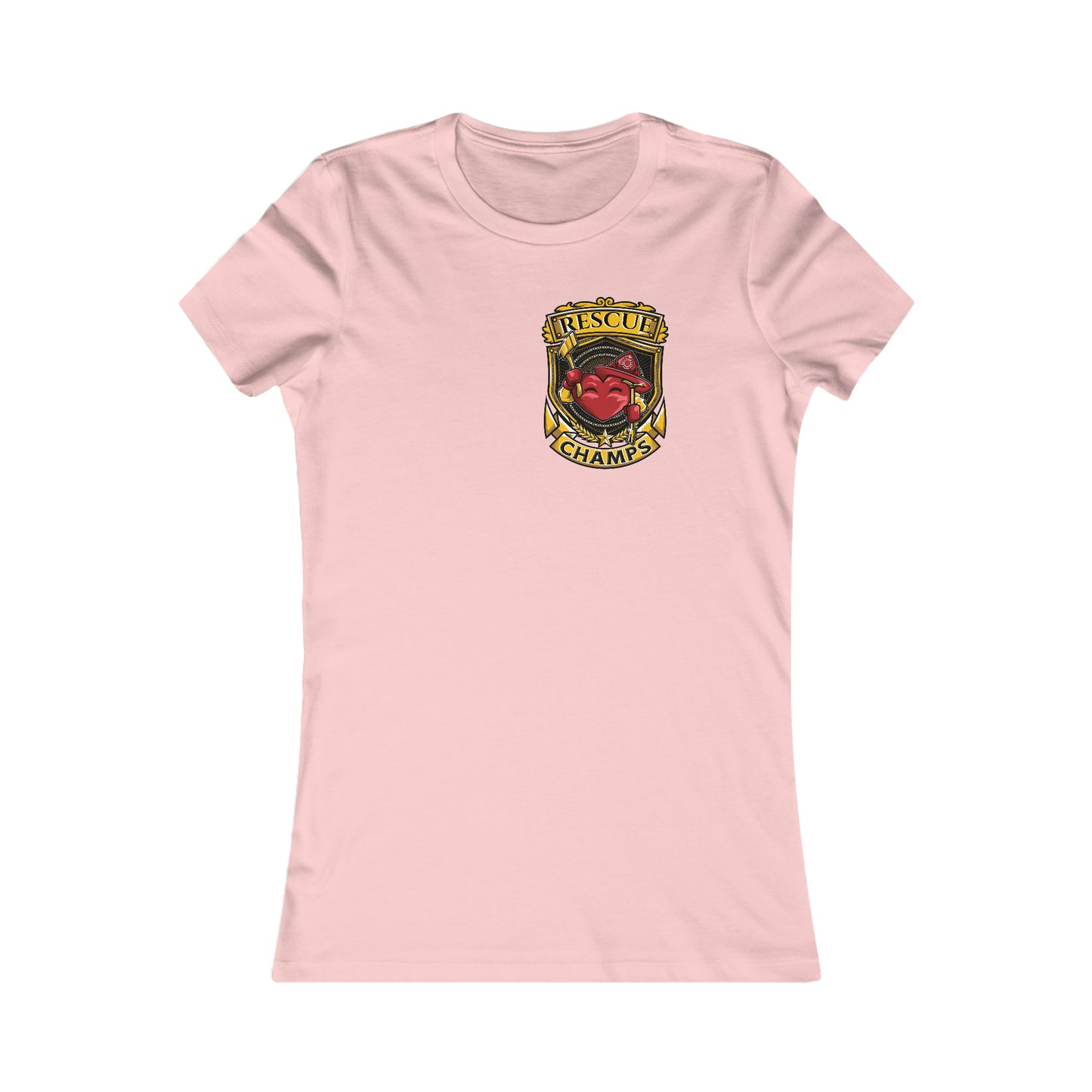 RESCUE CHAMPS! (Small Front Logo) - Women's Favorite Tee (Bella+Canvas)