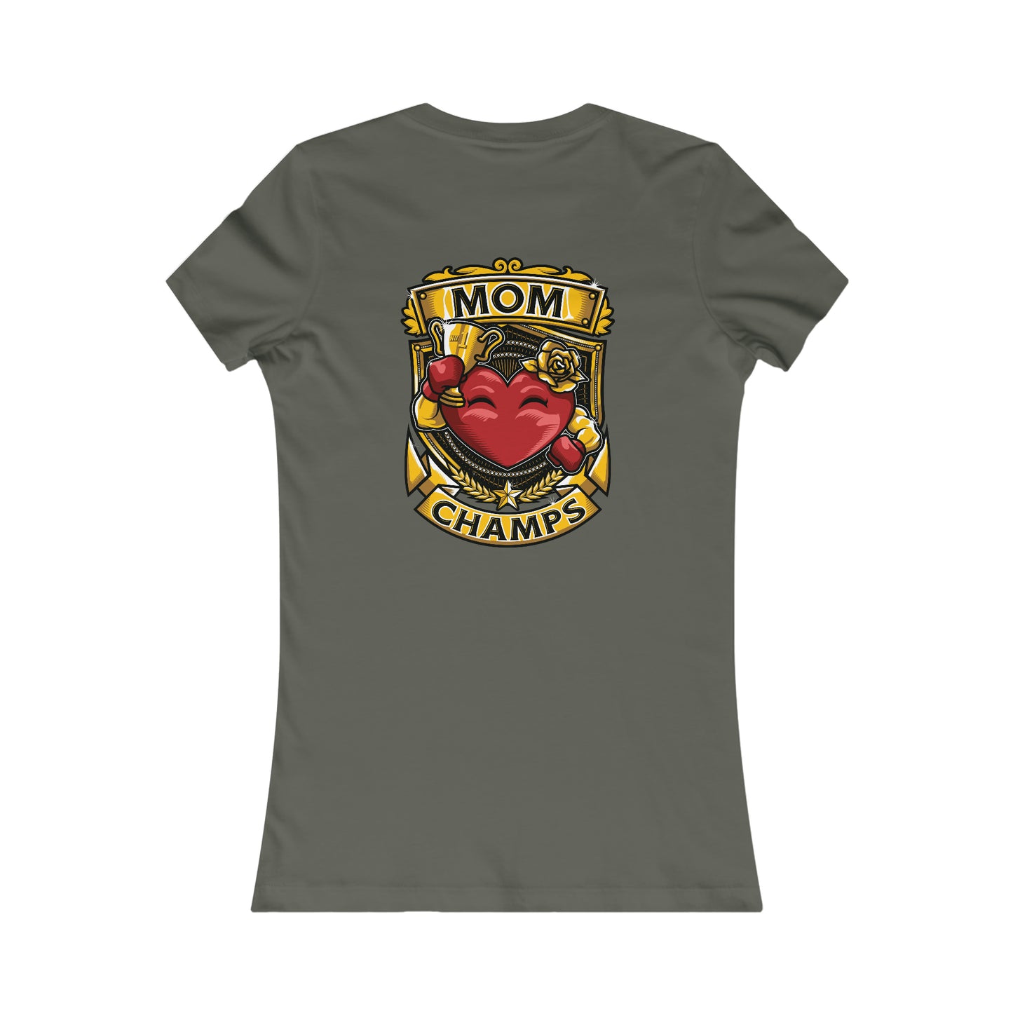 Mom Champs! (Small Front & Back Logo) - Women's Favorite Tee (Bella+Canvas)