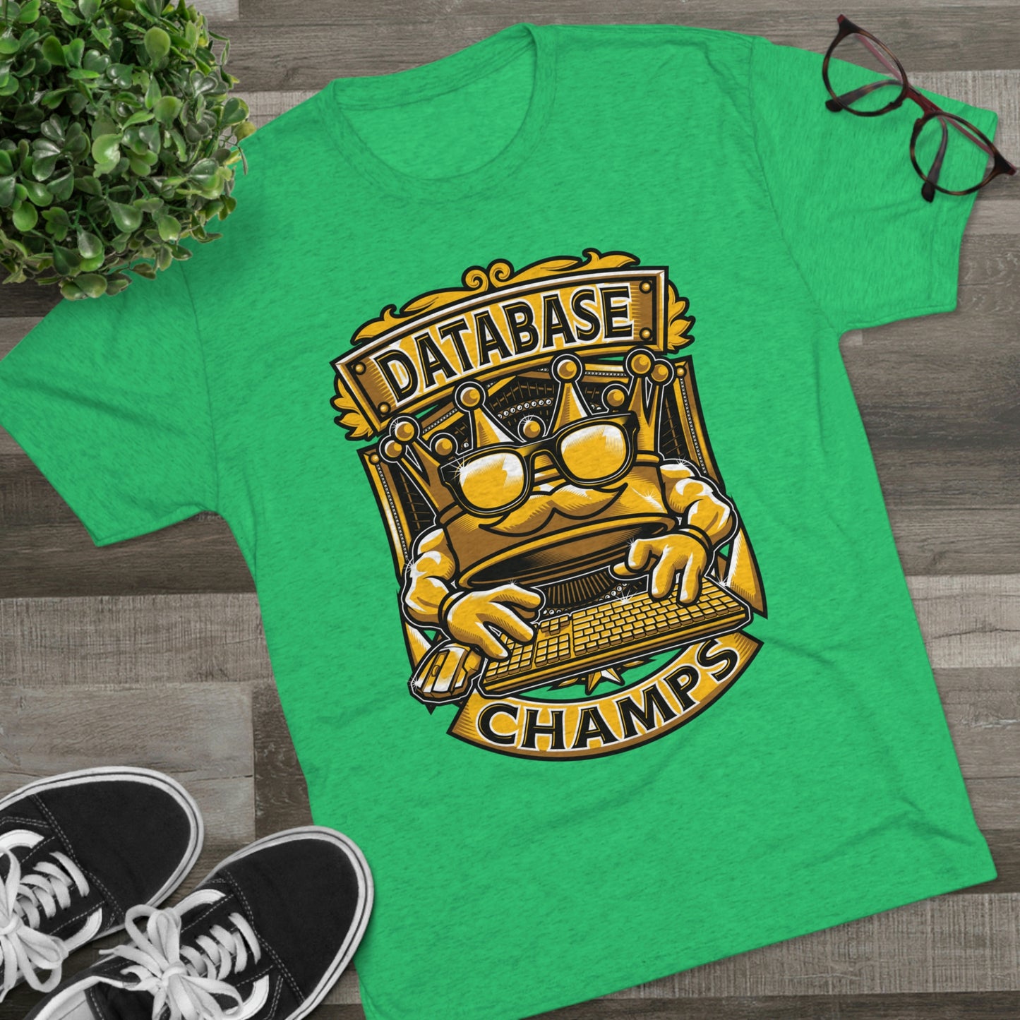 DATABASE CHAMPS (Men) - PREMIUM SOFT - Unisex Tri-Blend Crew Tee (Next Level 6010)