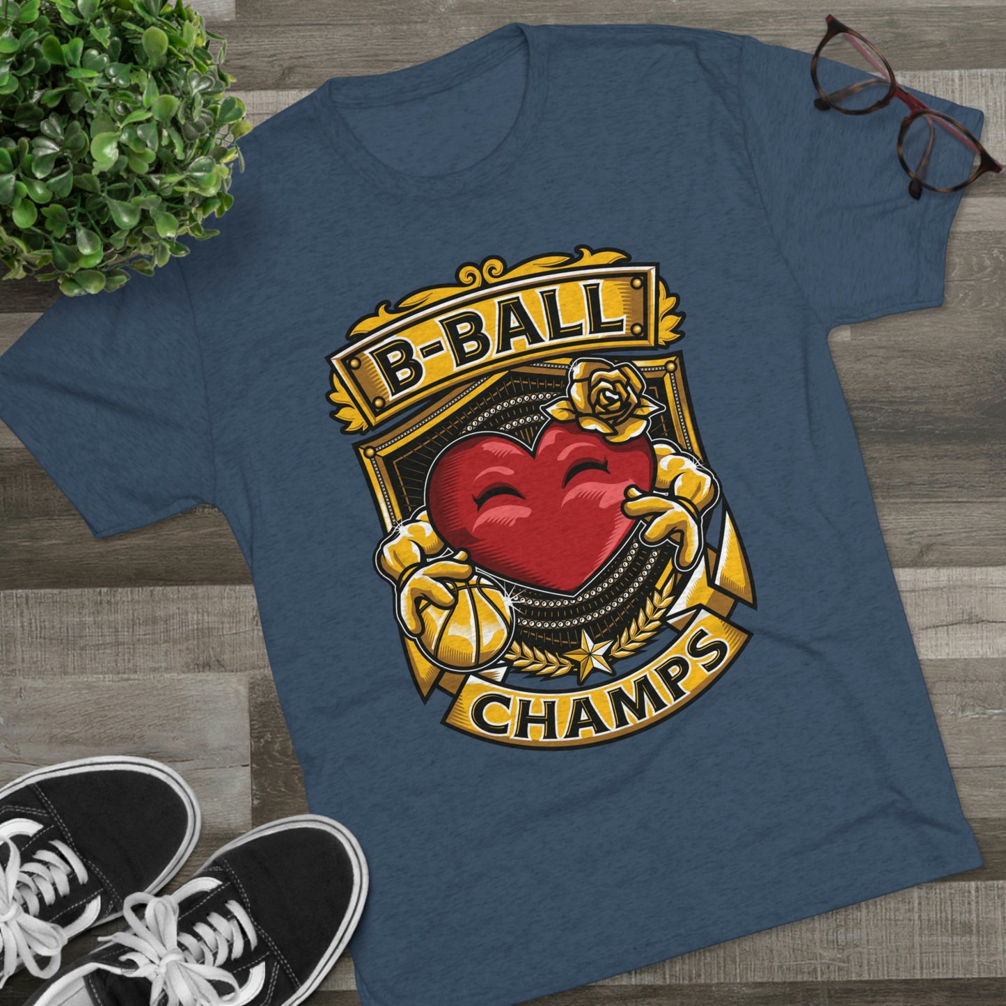 B-BALL CHAMPS - PREMIUM SOFT - Unisex Tri-Blend Crew Tee (Next Level 6010)