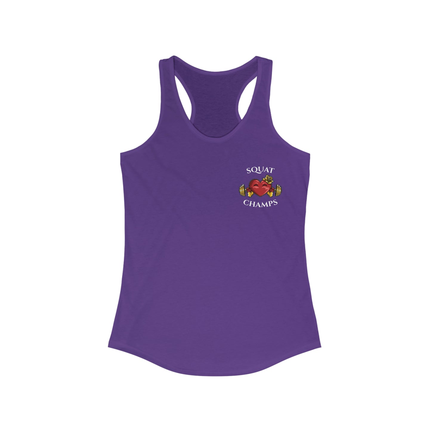 SQUAT CHAMPS (Small Logo) - Women's Ideal Racerback Tank