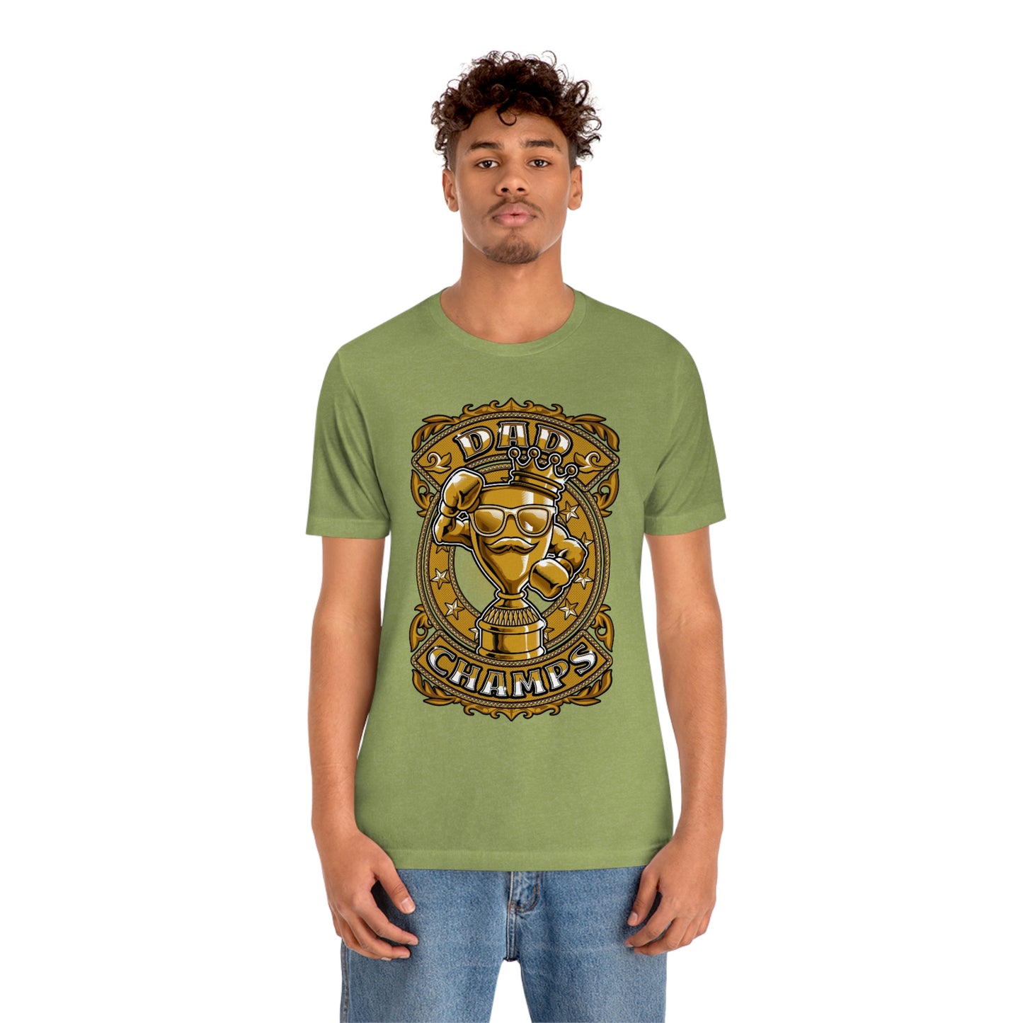 Dad Champs (Gold)! - Unisex Jersey Short Sleeve Tee (Bella+Canvas)