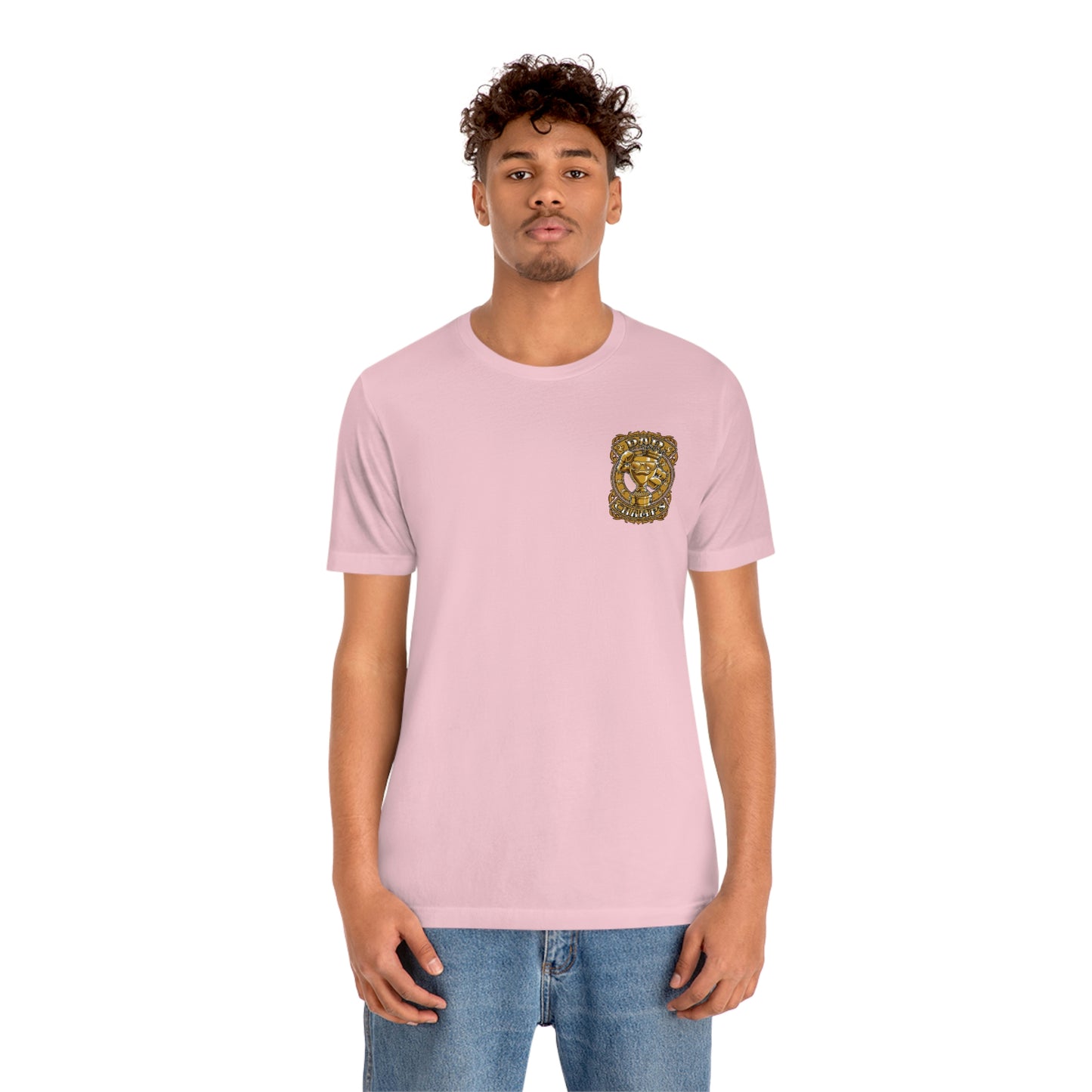 Dad Champs (Gold - Front & Back logo)! - Unisex Jersey Short Sleeve Tee (Bella+Canvas)