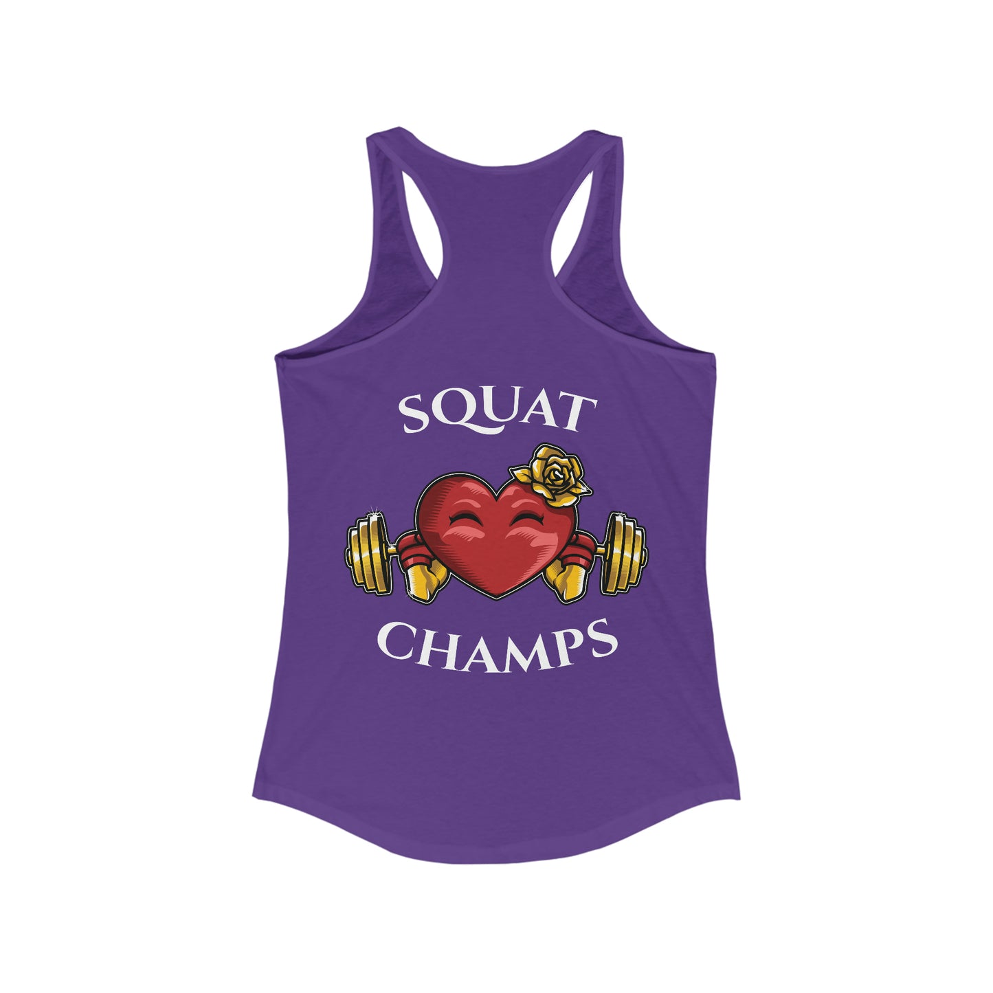 SQUAT CHAMPS (Back design) - Women's Ideal Racerback Tank