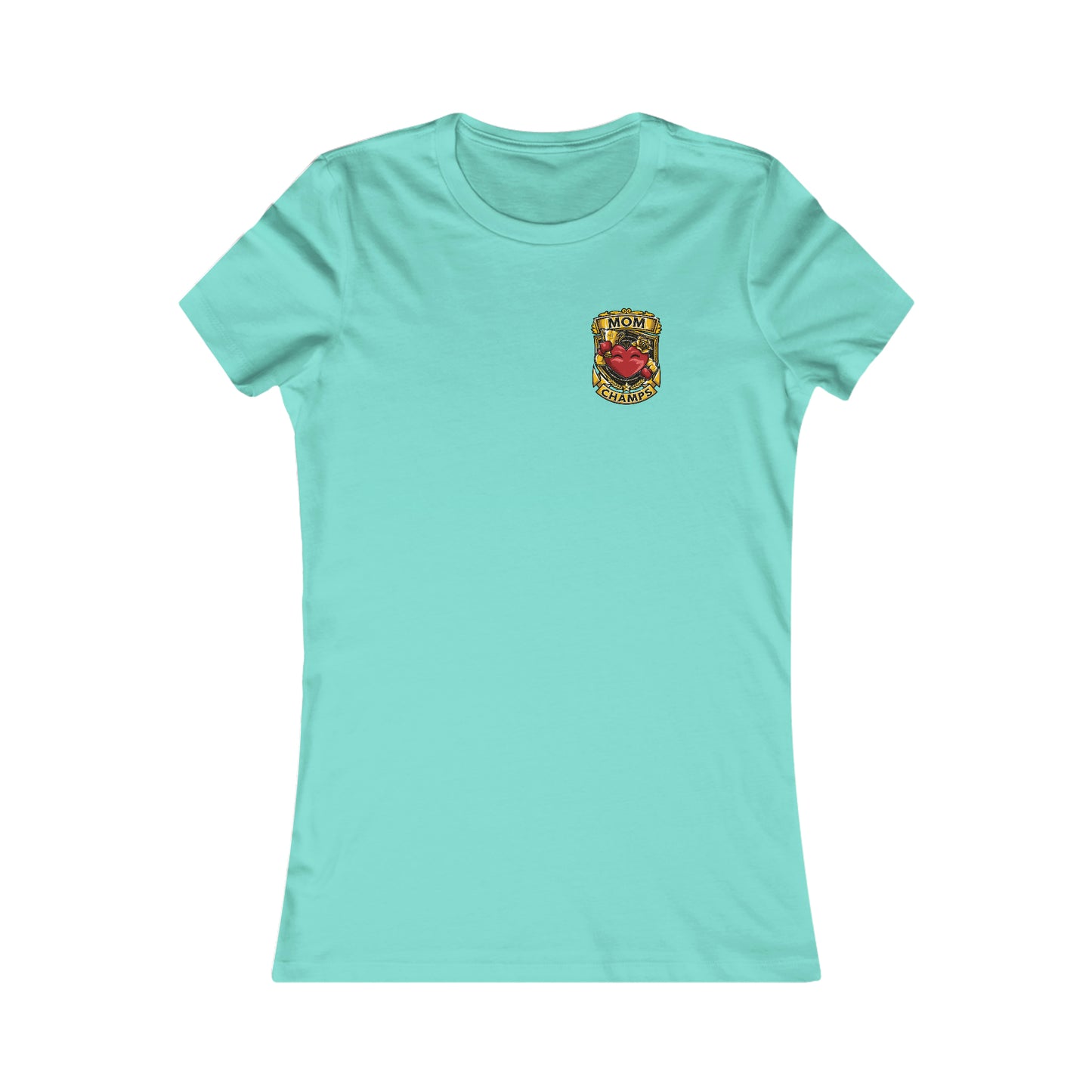 Mom Champs! (Small Front Logo) - Women's Favorite Tee (Bella+Canvas)