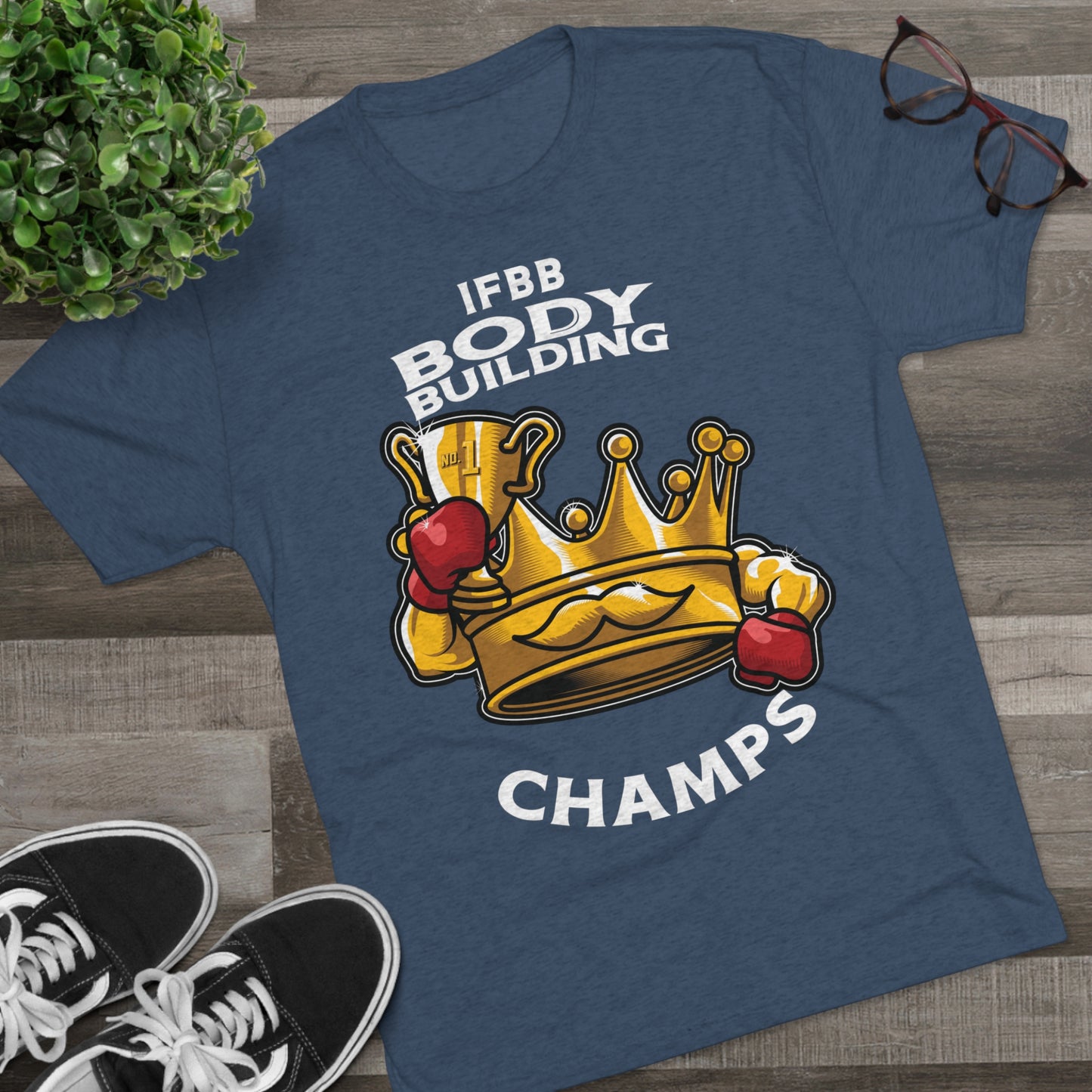 IFBB BODY BUILDING CHAMPS (v2) - PREMIUM SOFT - Unisex Tri-Blend Crew Tee (Next Level 6010)