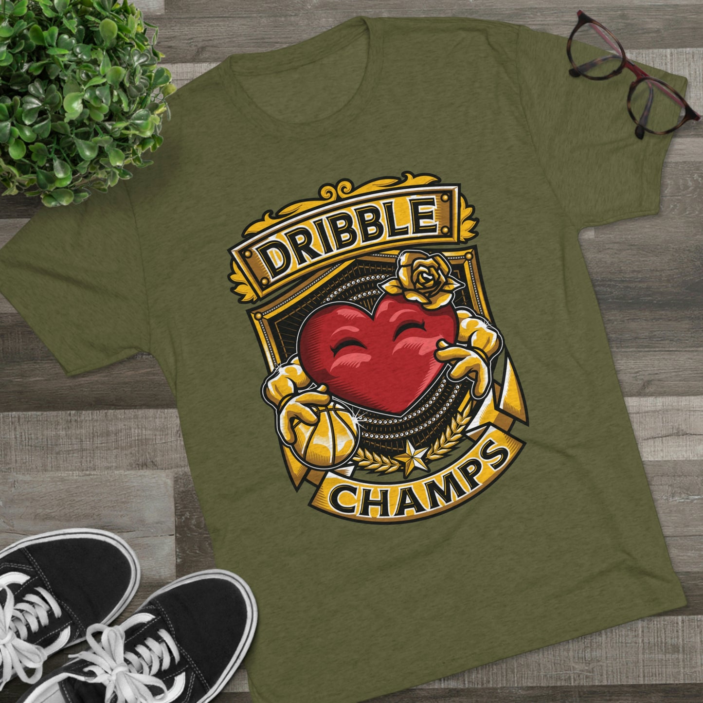 DRIBBLE CHAMPS - PREMIUM SOFT - Unisex Tri-Blend Crew Tee (Next Level 6010)