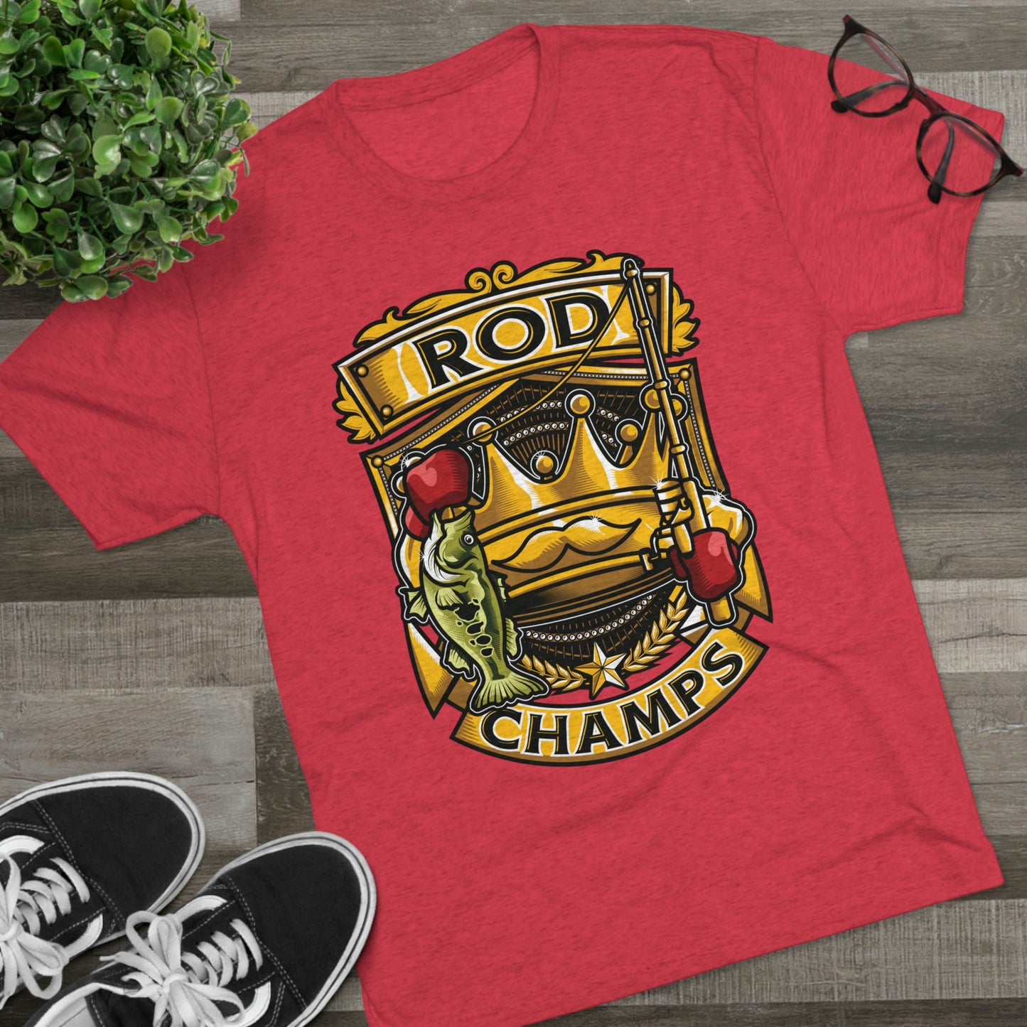 ROD CHAMPS - PREMIUM SOFT - Unisex Tri-Blend Crew Tee (Next Level 6010)