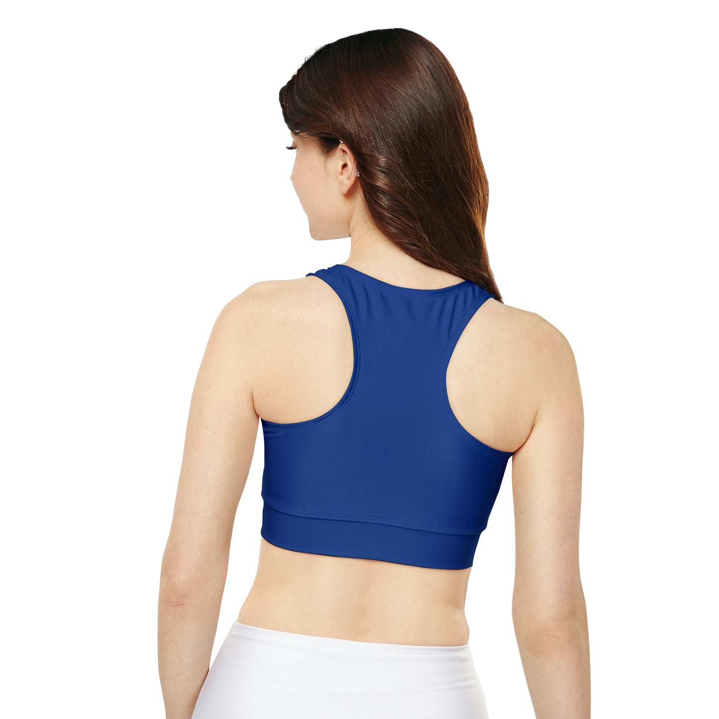 TRACK CHAMPS (Blue) - Fully Lined, Padded Sports Bra