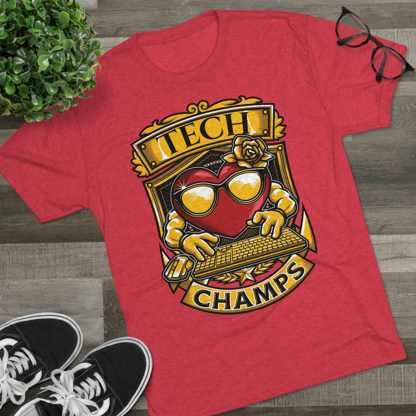 TECH CHAMPS - PREMIUM SOFT - Unisex Tri-Blend Crew Tee (Next Level 6010)