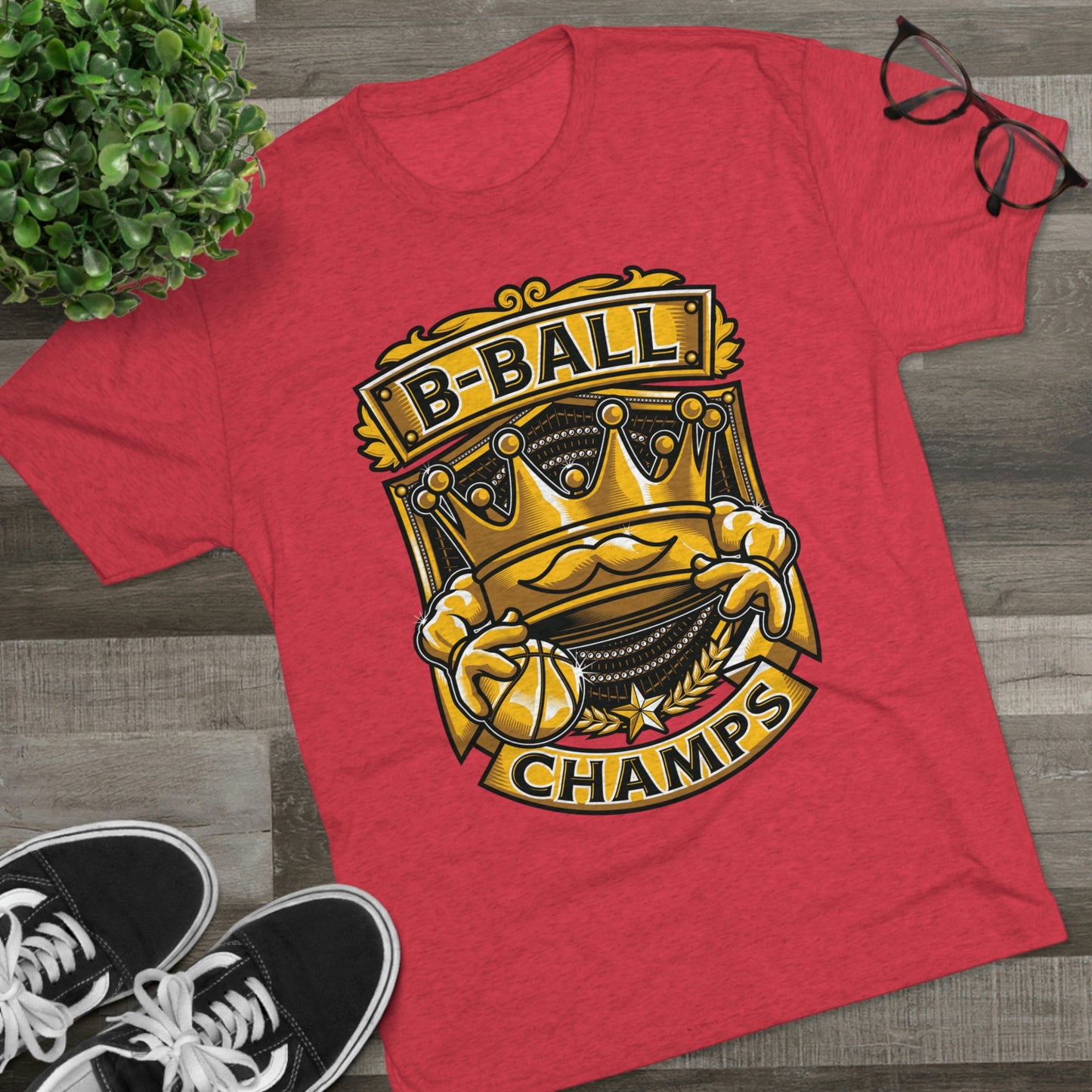 B-BALL CHAMPS - PREMIUM SOFT - Unisex Tri-Blend Crew Tee (Next Level 6010)