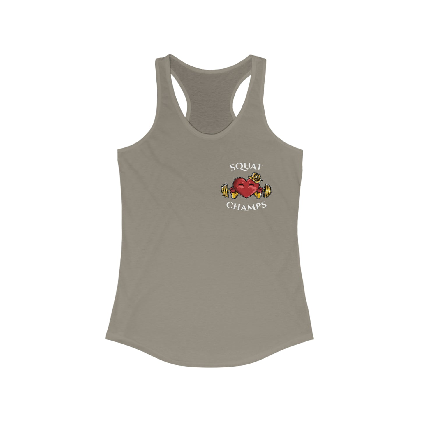 SQUAT CHAMPS (Small Logo) - Women's Ideal Racerback Tank