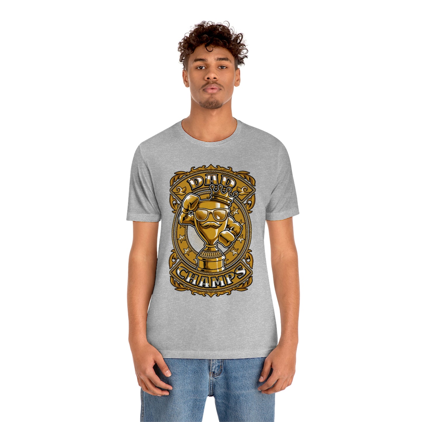 Dad Champs (Gold)! - Unisex Jersey Short Sleeve Tee (Bella+Canvas)