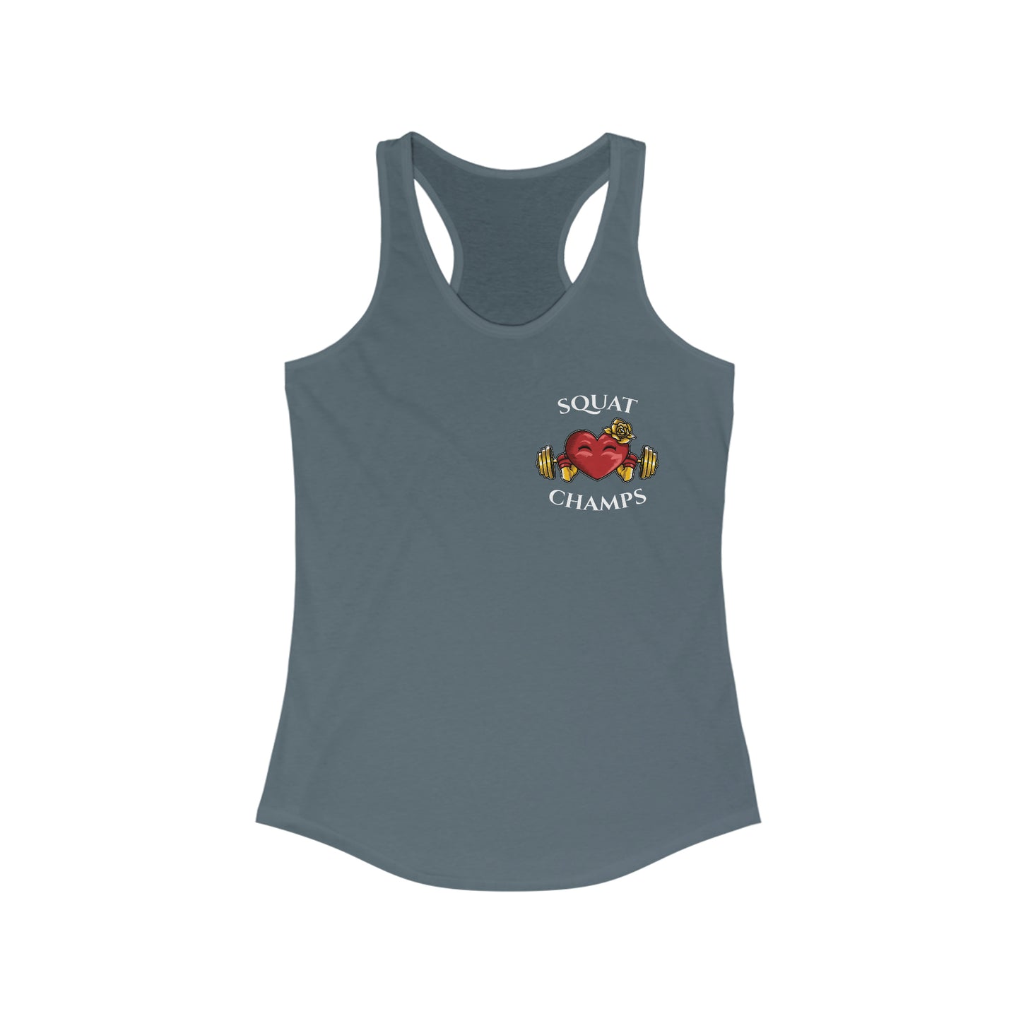 SQUAT CHAMPS (Small Logo) - Women's Ideal Racerback Tank