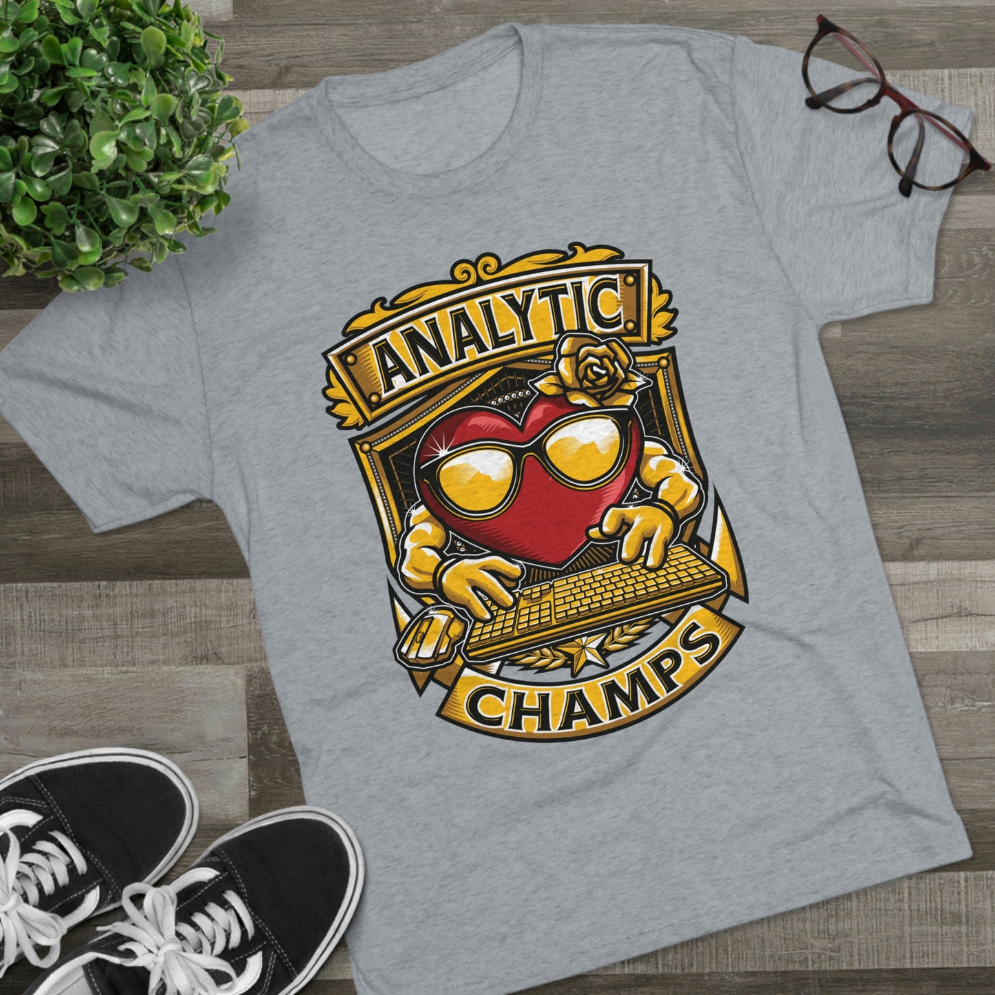ANALYTICS CHAMPS - PREMIUM SOFT - Unisex Tri-Blend Crew Tee (Next Level 6010)