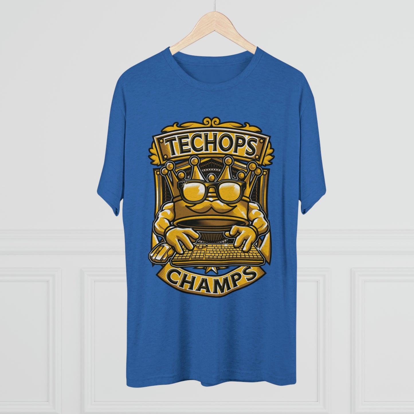 TECHOPS CHAMPS (Men) - PREMIUM SOFT - Unisex Tri-Blend Crew Tee (Next Level 6010)