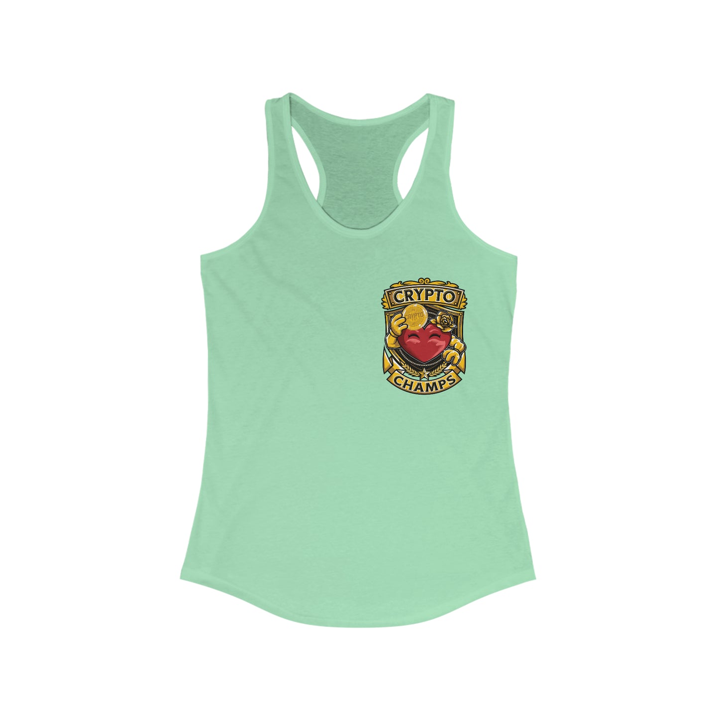 CRYPTO CHAMPS (Small Logo) - Women's Ideal Racerback Tank