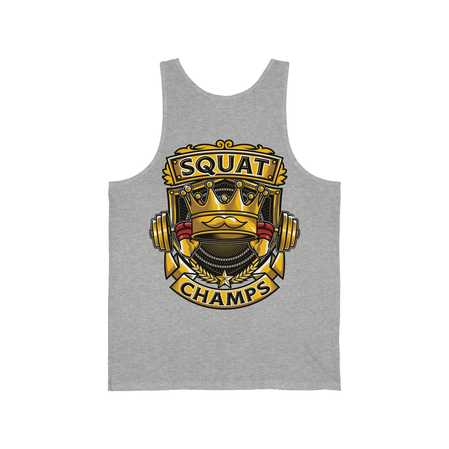 SQUAT CHAMPS (Back Design) - Unisex Jersey Tank