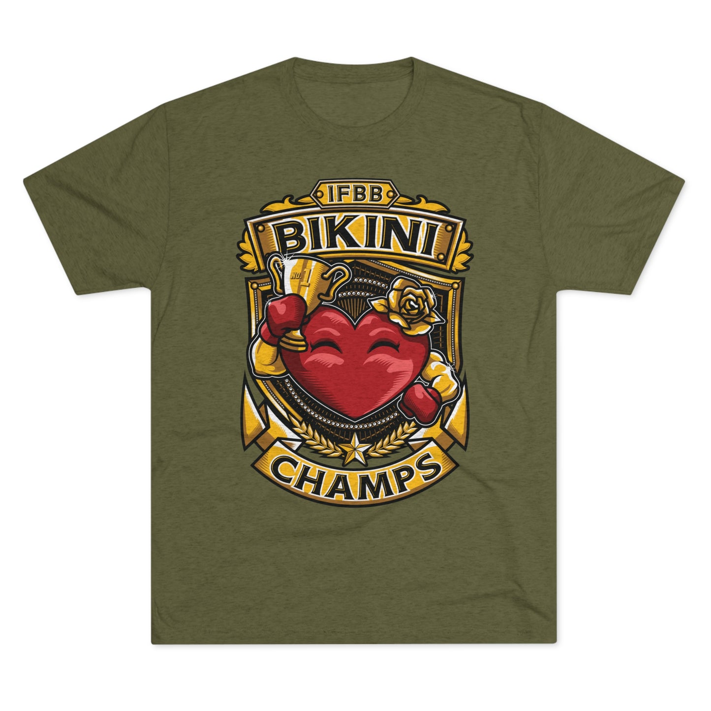 IFBB BIKINI CHAMPS - PREMIUM SOFT - Unisex Tri-Blend Crew Tee (Next Level 6010)