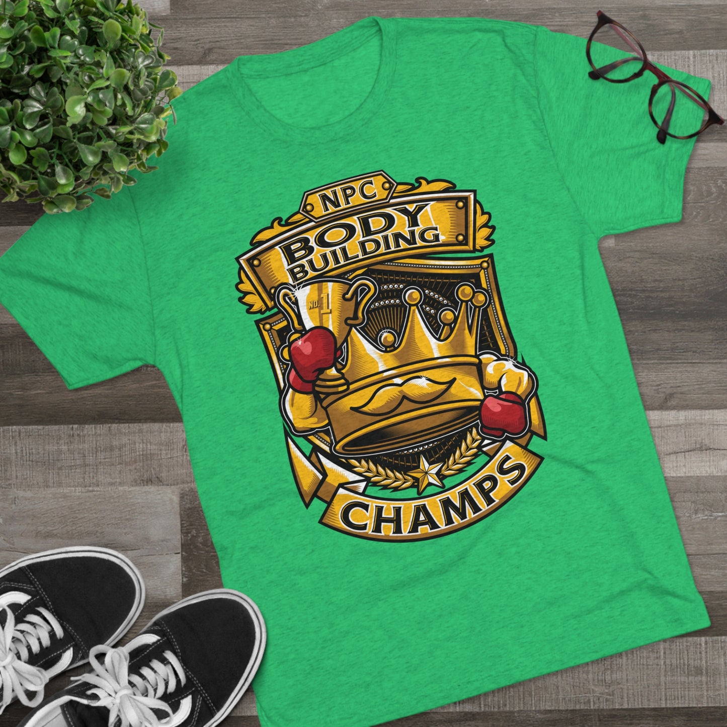 NPC BODY BUILDING CHAMPS - PREMIUM SOFT - Unisex Tri-Blend Crew Tee (Next Level 6010)
