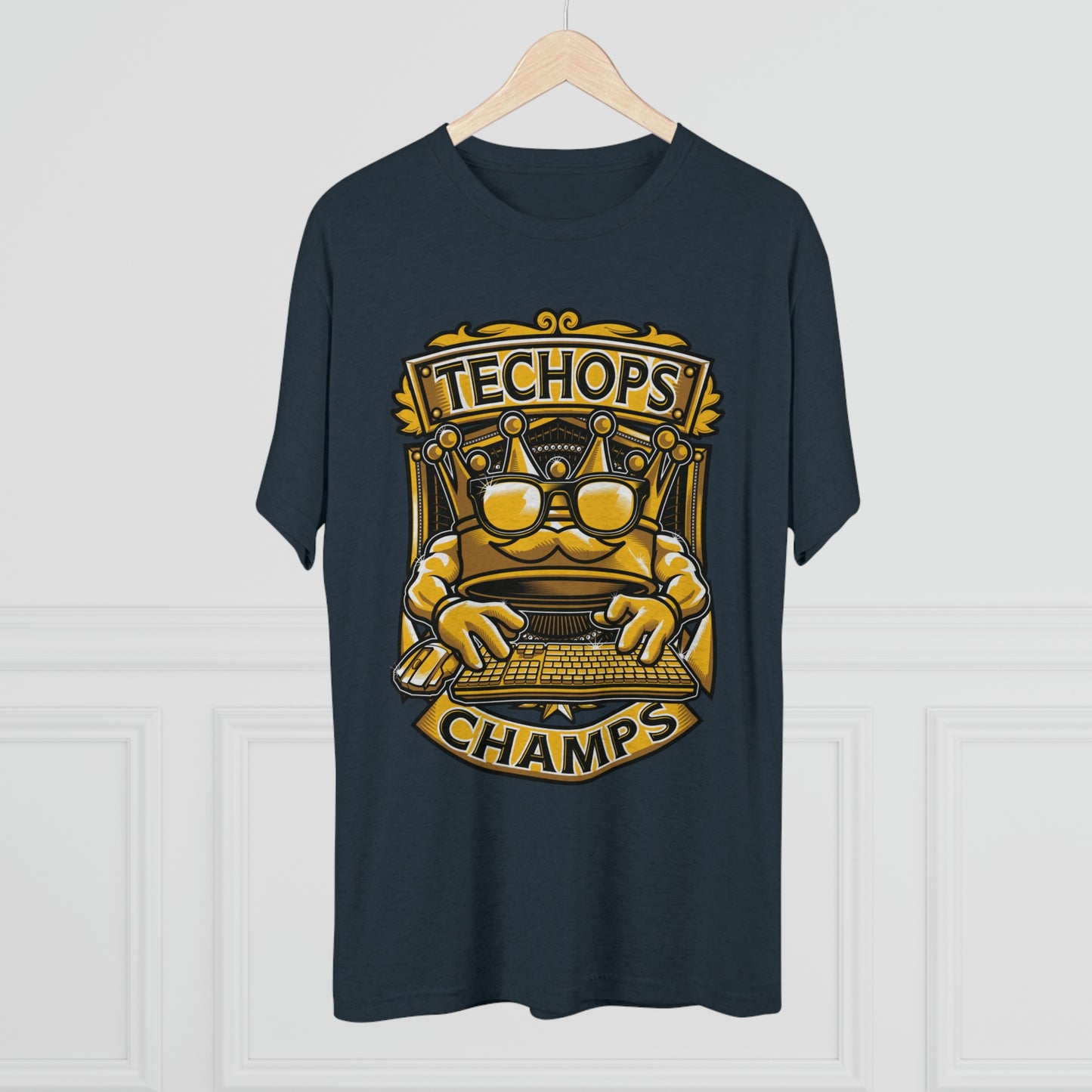 TECHOPS CHAMPS (Men) - PREMIUM SOFT - Unisex Tri-Blend Crew Tee (Next Level 6010)