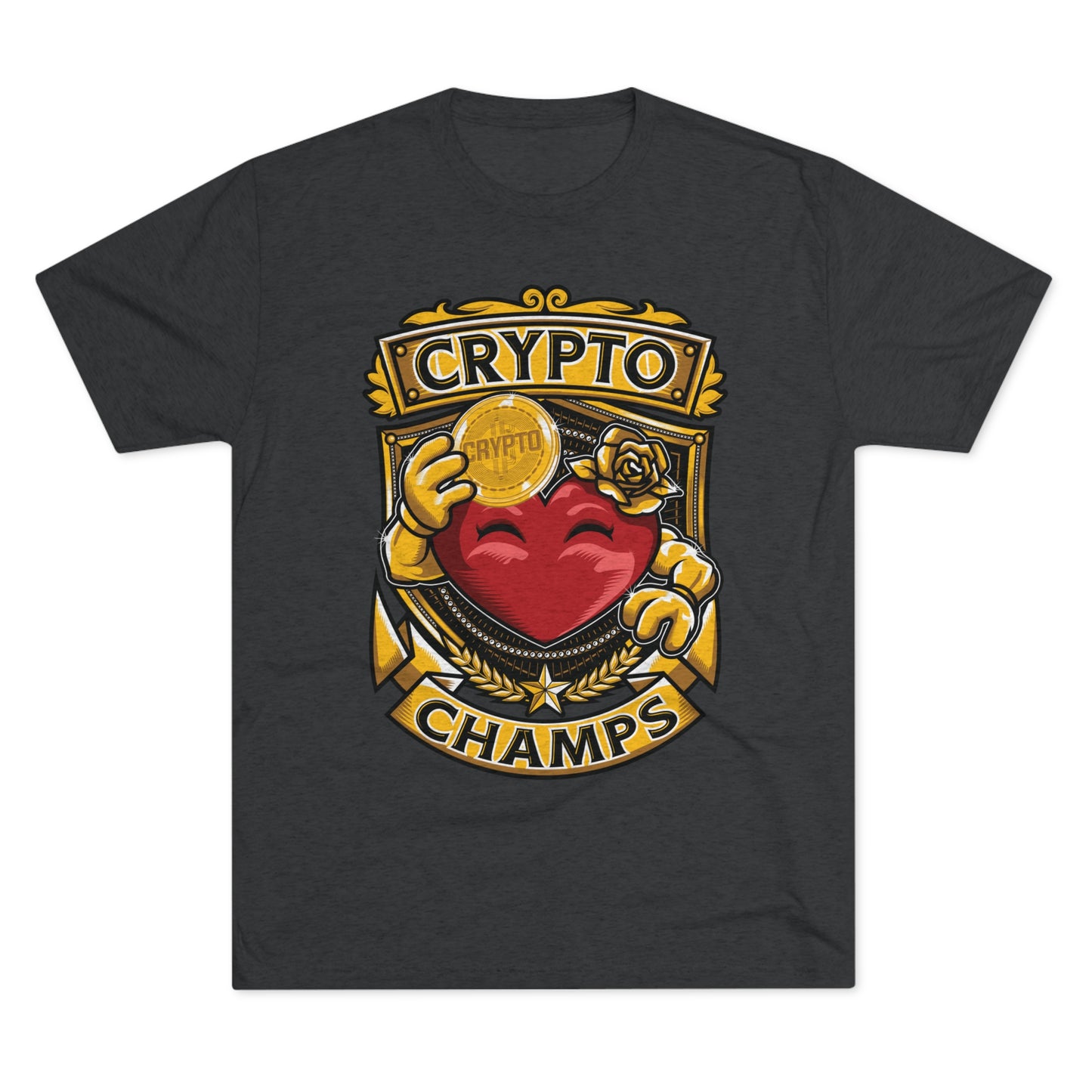 CRYPTO CHAMPS - PREMIUM SOFT - Unisex Tri-Blend Crew Tee (Next Level 6010)