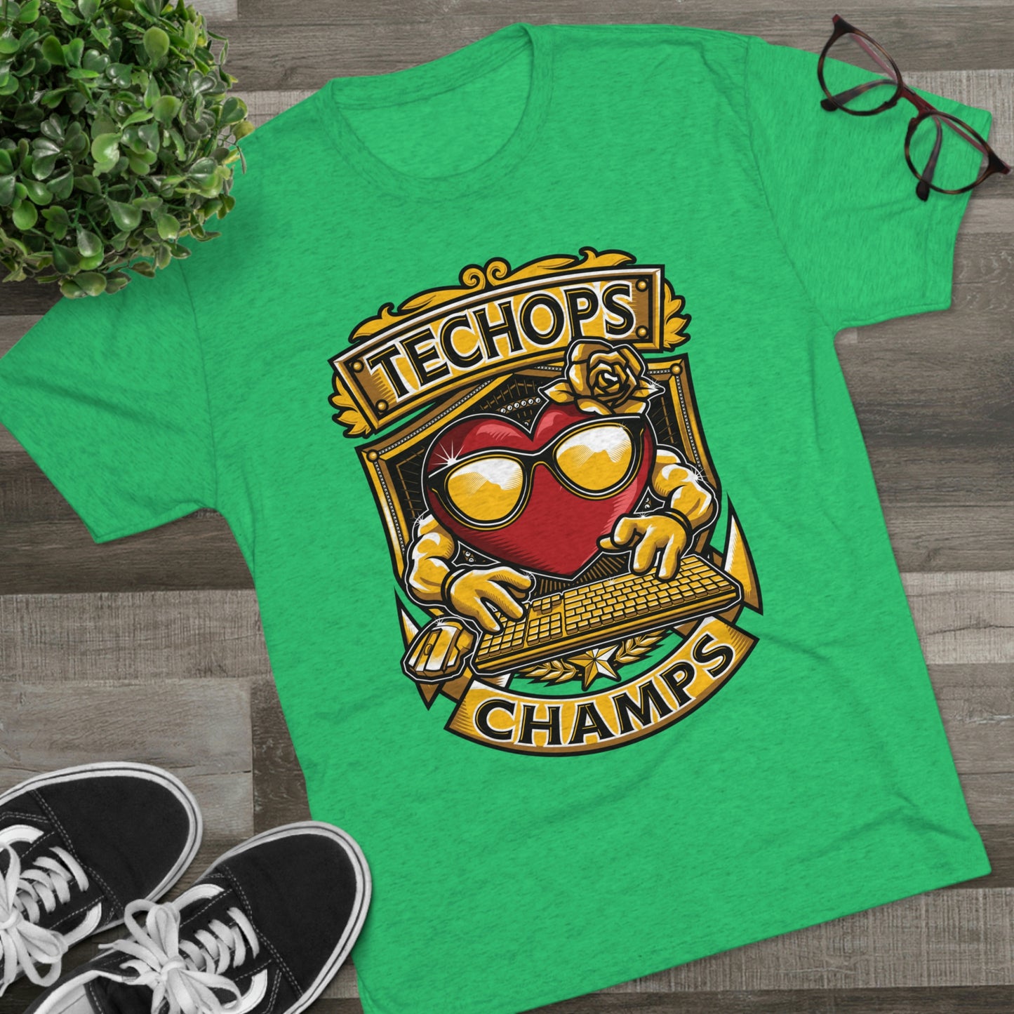 TECHOPS CHAMPS - PREMIUM SOFT - Unisex Tri-Blend Crew Tee (Next Level 6010)