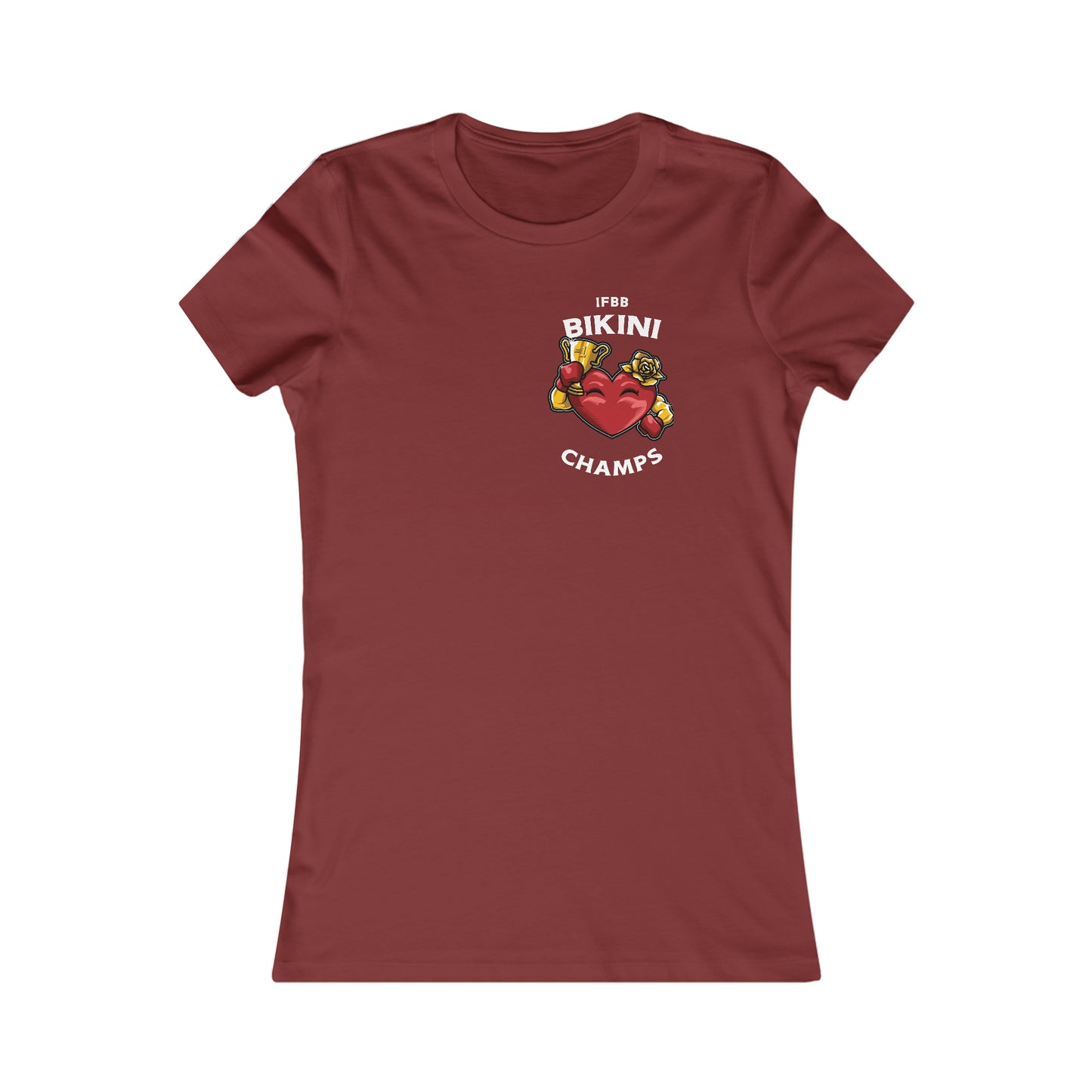 IFBB BIKINI CHAMPS (Small Front Logo) - Women's Favorite Tee (Bella+Canvas)
