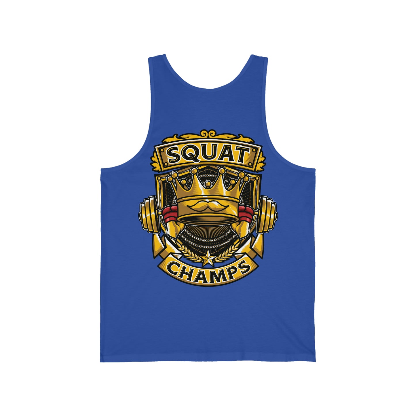 SQUAT CHAMPS (Back Design) - Unisex Jersey Tank