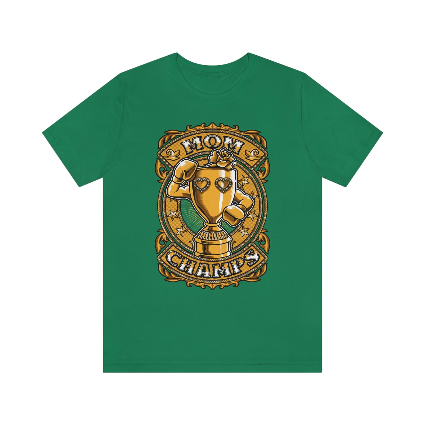 Mom Champs (Gold)! Unisex Jersey Short Sleeve Tee (Bella+Canvas)