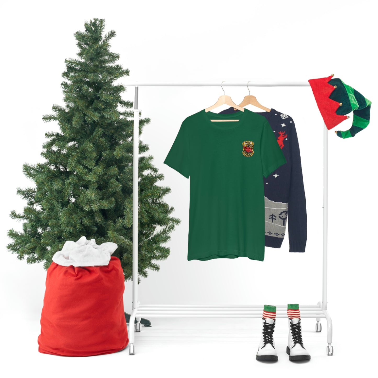 Mom Champs! (Small Front Logo) - Unisex Jersey Short Sleeve Tee - (Bella+Canva)