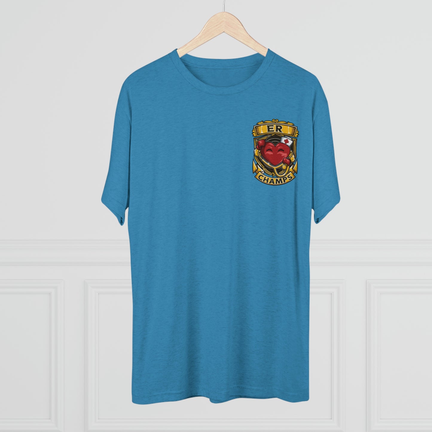 ER CHAMPS (Small Logo) - PREMIUM SOFT - Unisex Tri-Blend Crew Tee (Next Level 6010)
