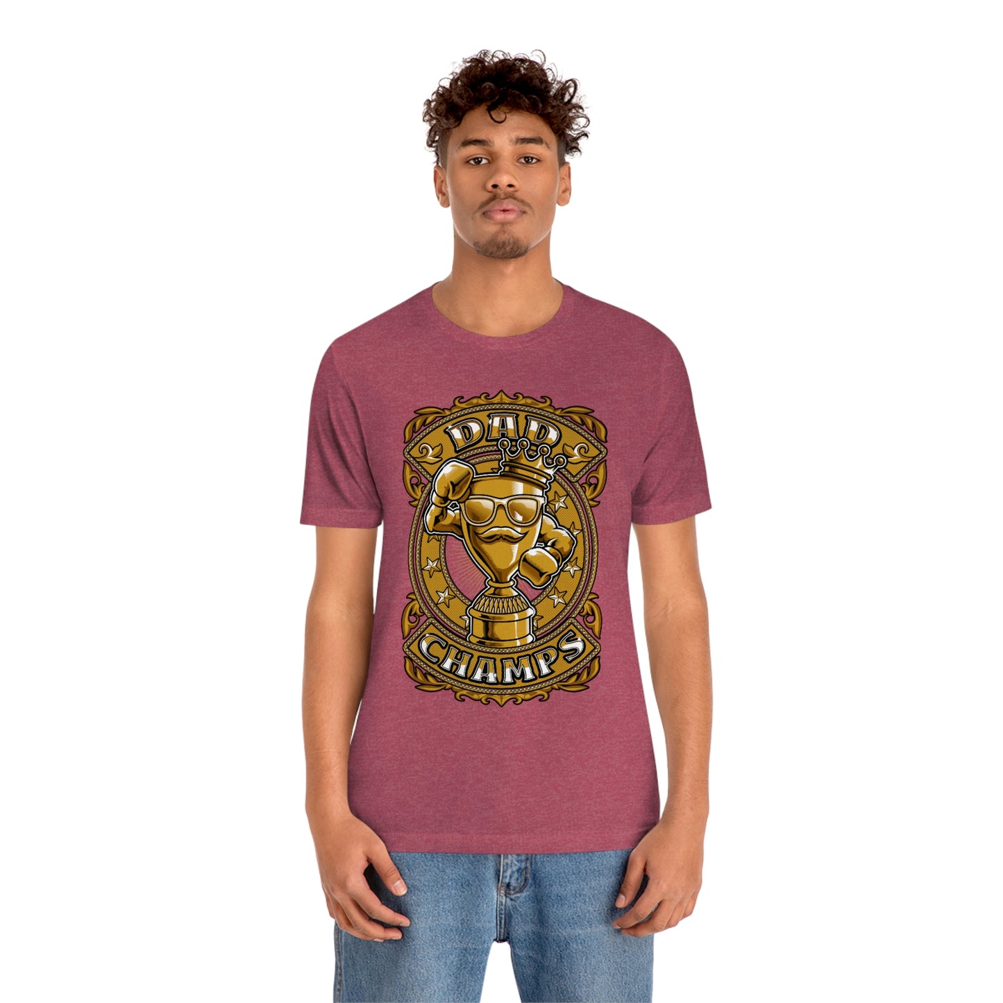 Dad Champs (Gold)! - Unisex Jersey Short Sleeve Tee (Bella+Canvas)