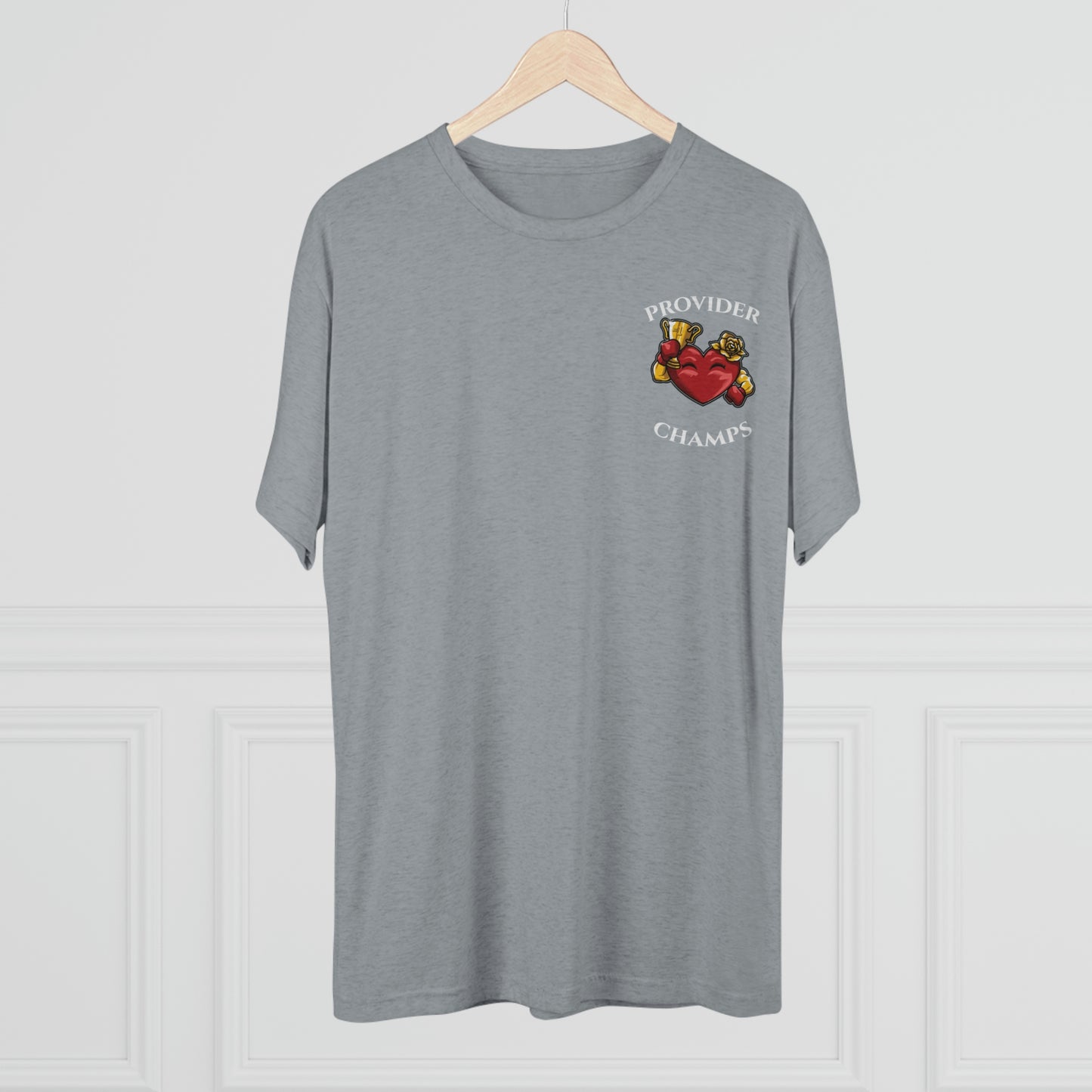 PROVIDER CHAMPS (Alternate Small Logo) - PREMIUM SOFT - Unisex Tri-Blend Crew Tee (Next Level 6010)