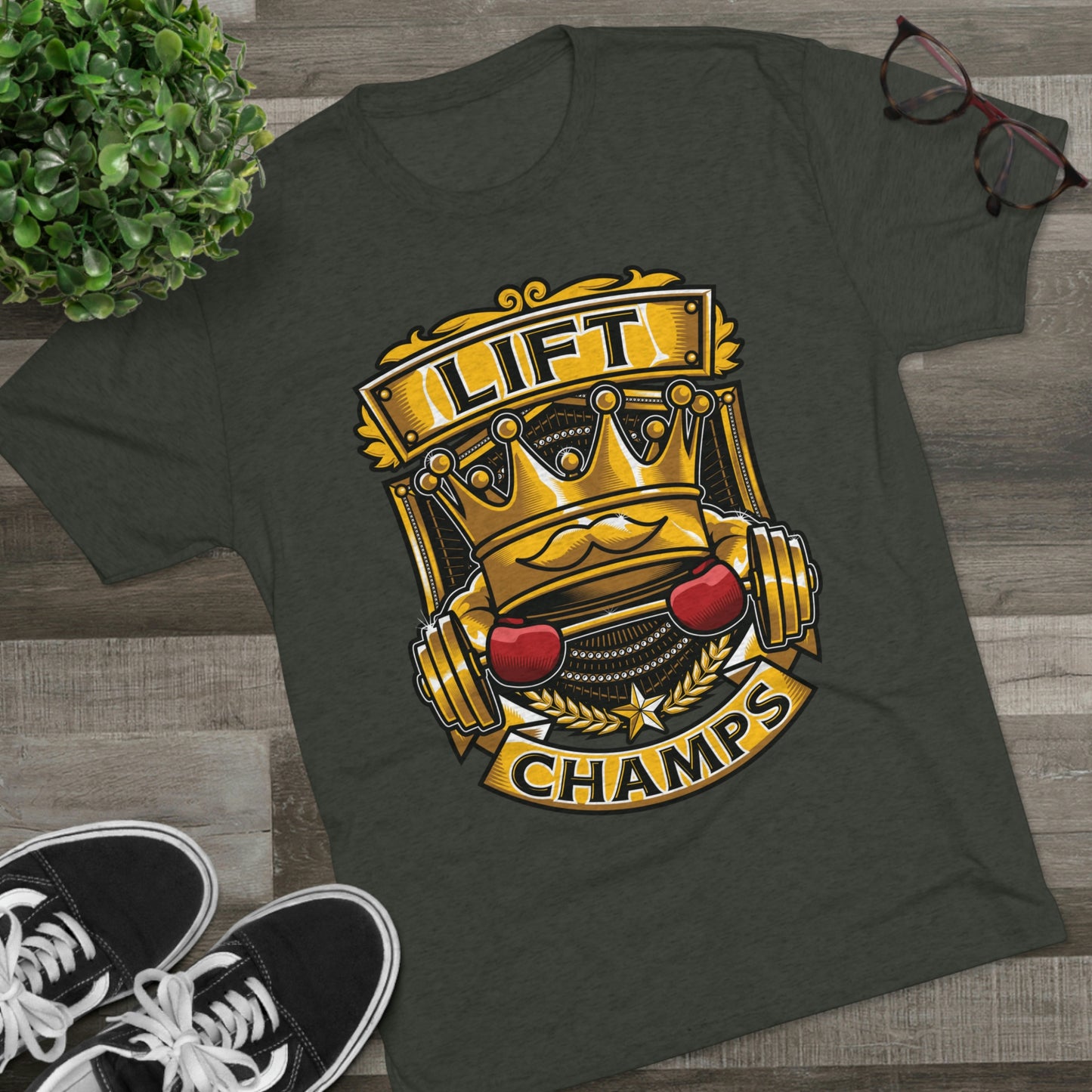 LIFT CHAMPS - PREMIUM SOFT - Unisex Tri-Blend Crew Tee (Next Level 6010)