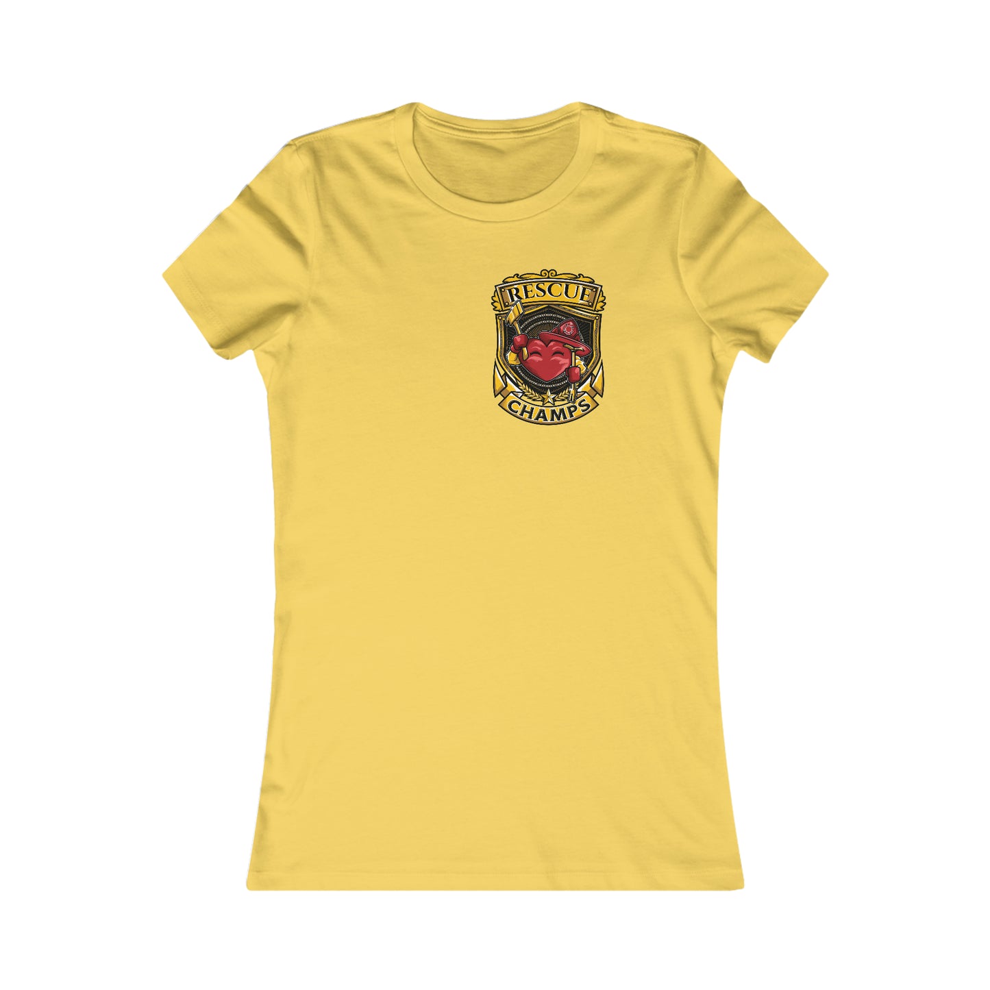 RESCUE CHAMPS! (Small Front Logo) - Women's Favorite Tee (Bella+Canvas)