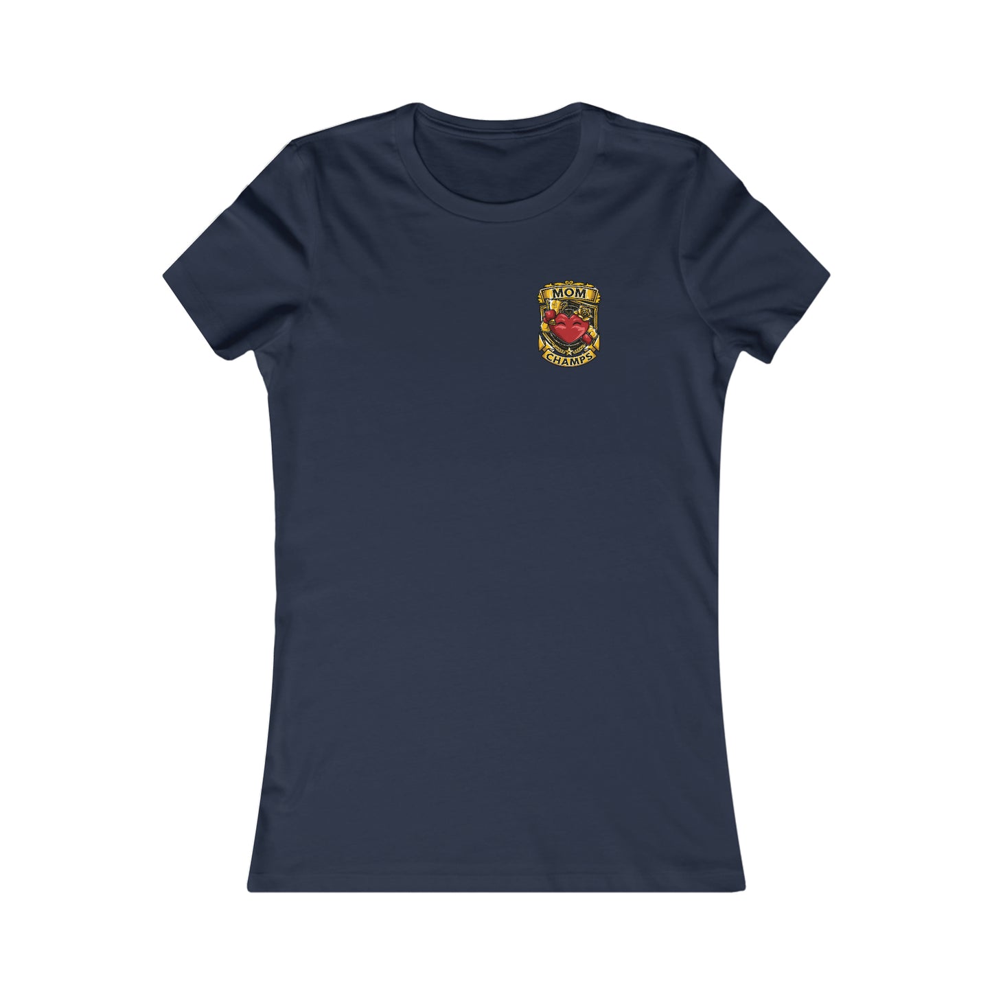 Mom Champs! (Small Front Logo) - Women's Favorite Tee (Bella+Canvas)