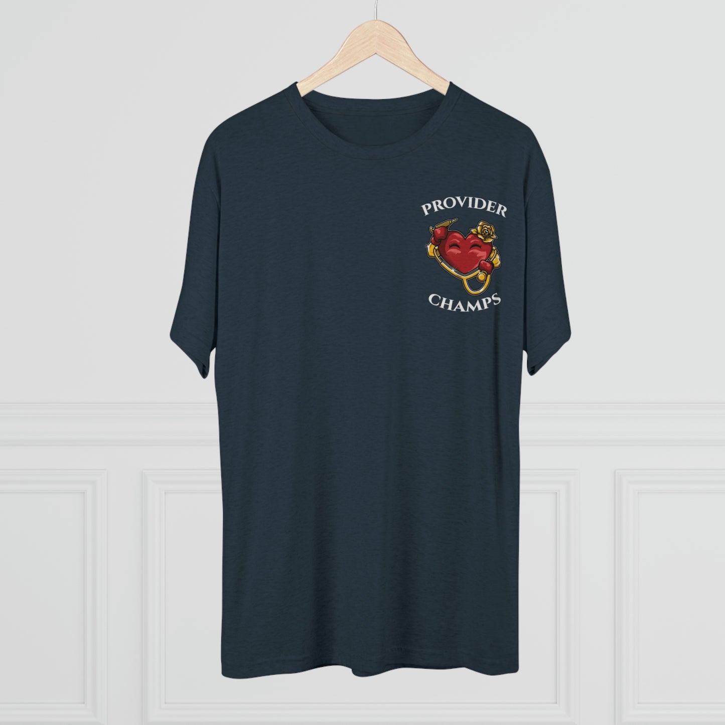 PROVIDER CHAMPS (Small Logo) - PREMIUM SOFT - Unisex Tri-Blend Crew Tee (Next Level 6010)