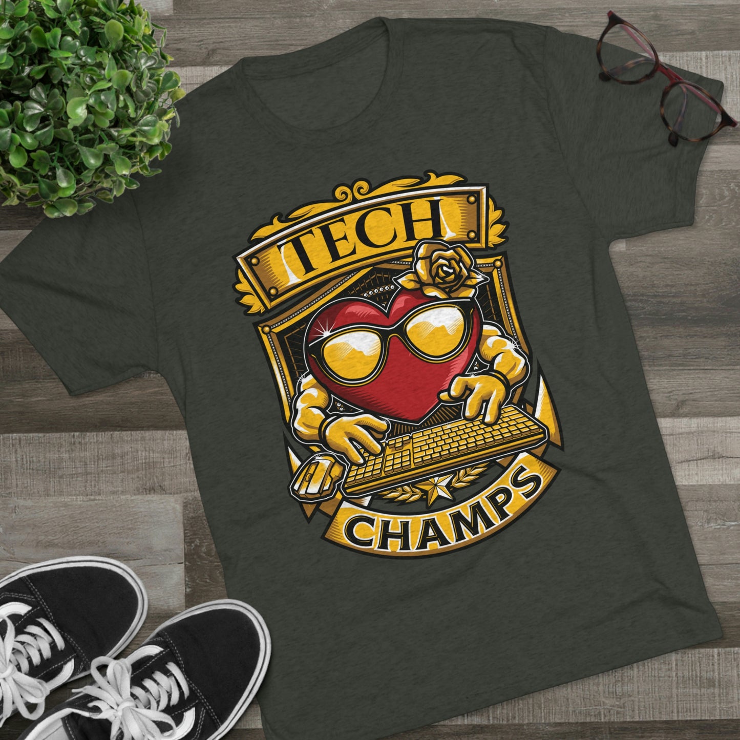 TECH CHAMPS - PREMIUM SOFT - Unisex Tri-Blend Crew Tee (Next Level 6010)