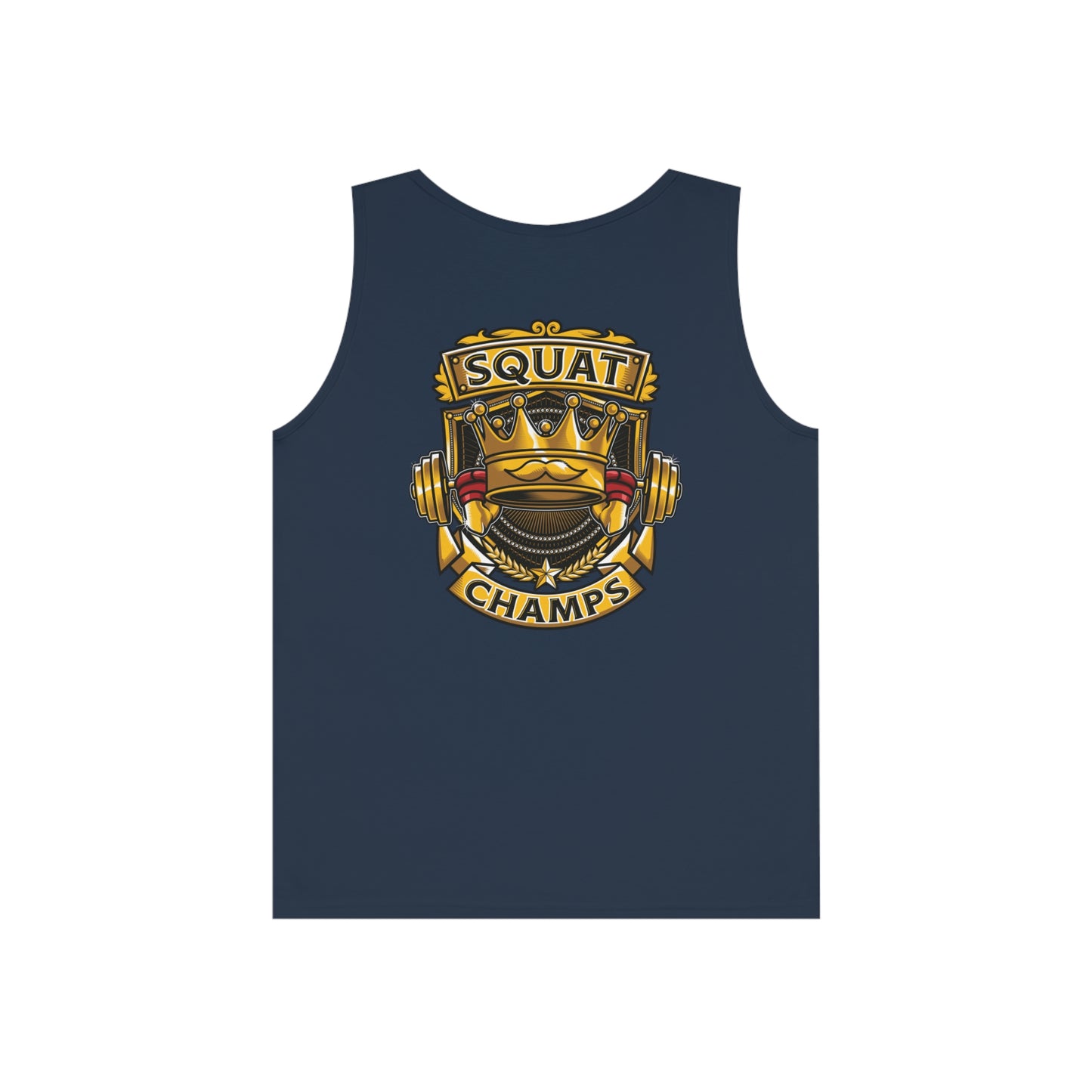 SQUAT CHAMPS (Back Design) - Unisex Heavy Cotton Tank Top