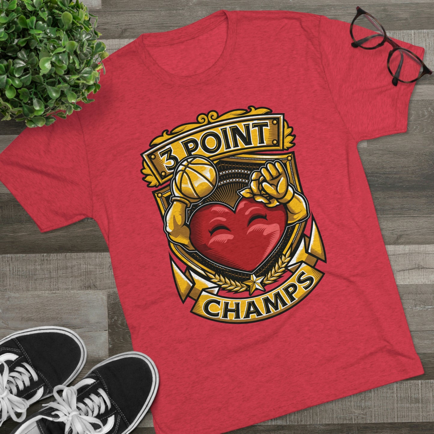 3 POINT CHAMPS - PREMIUM SOFT - Unisex Tri-Blend Crew Tee (Next Level 6010)