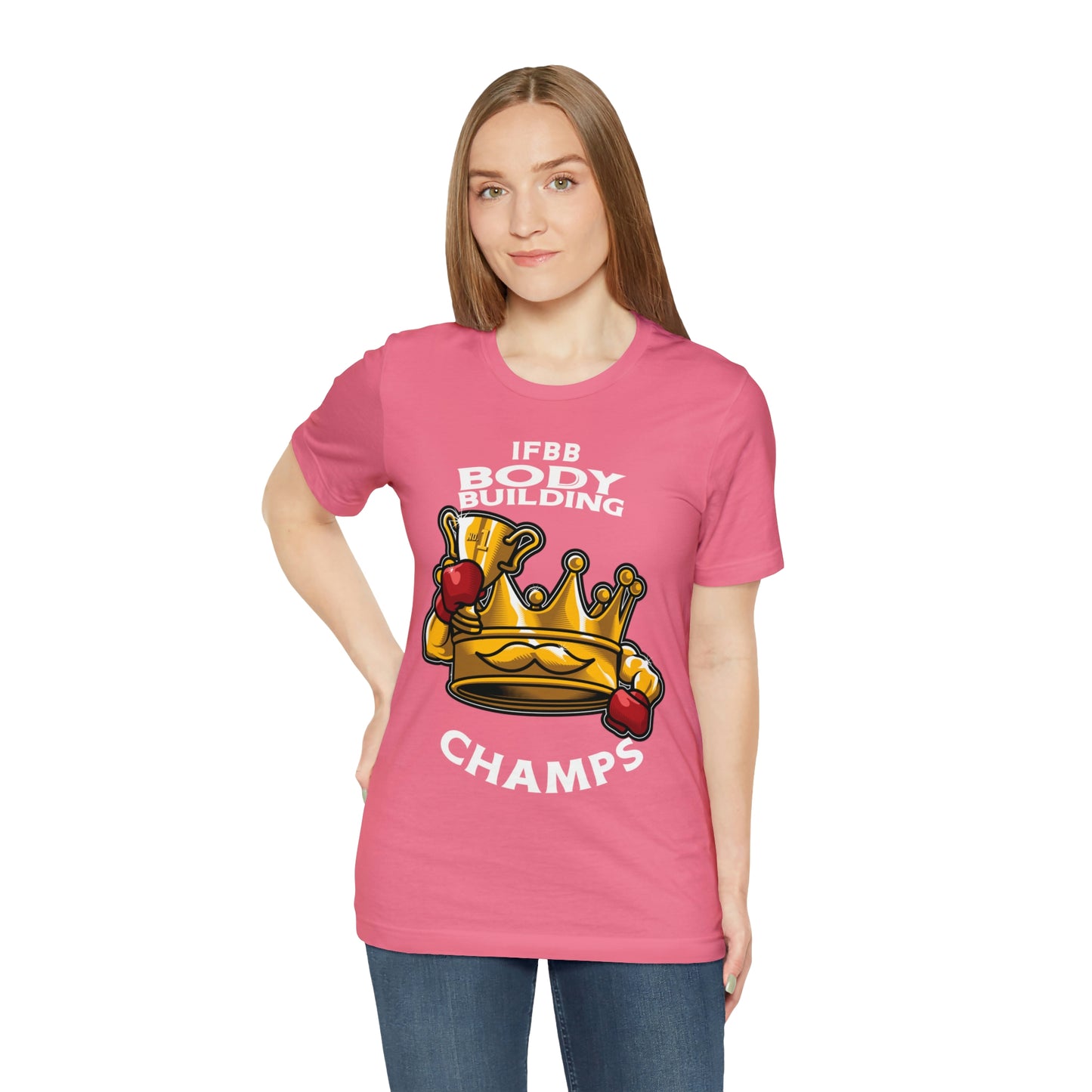IFBB BODY BUILDING CHAMPS (v2) - Unisex Jersey Short Sleeve Tee (Bella+Canvas)