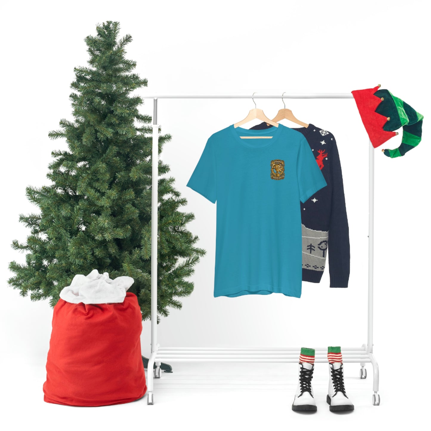 Dad Champs (Gold - Front & Back logo)! - Unisex Jersey Short Sleeve Tee (Bella+Canvas)