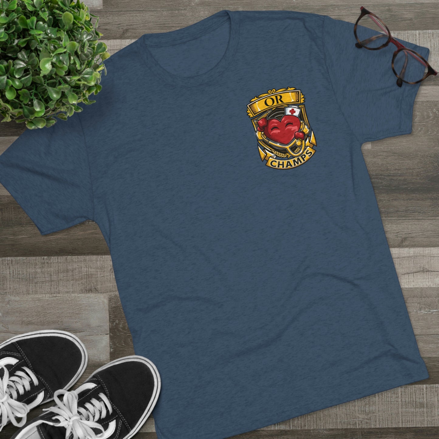 OR CHAMPS (Small Logo) - PREMIUM SOFT - Unisex Tri-Blend Crew Tee (Next Level 6010)